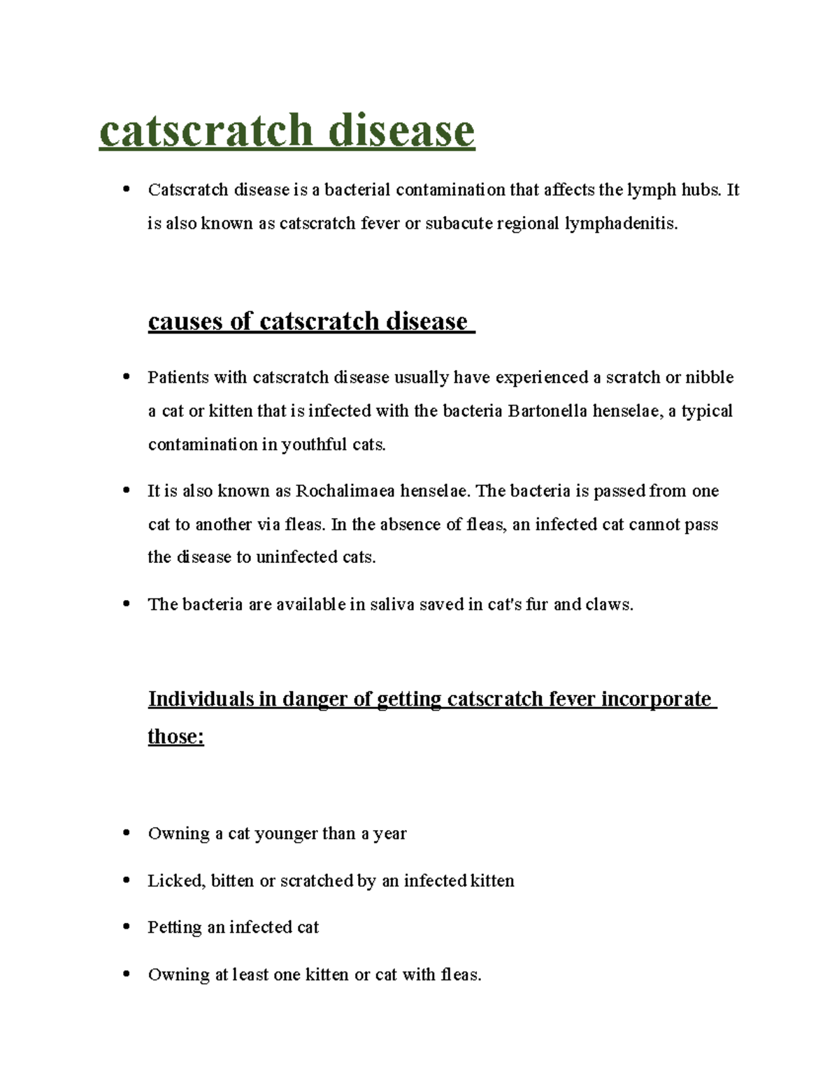 Catscratch disease it is useful catscratch disease Catscratch