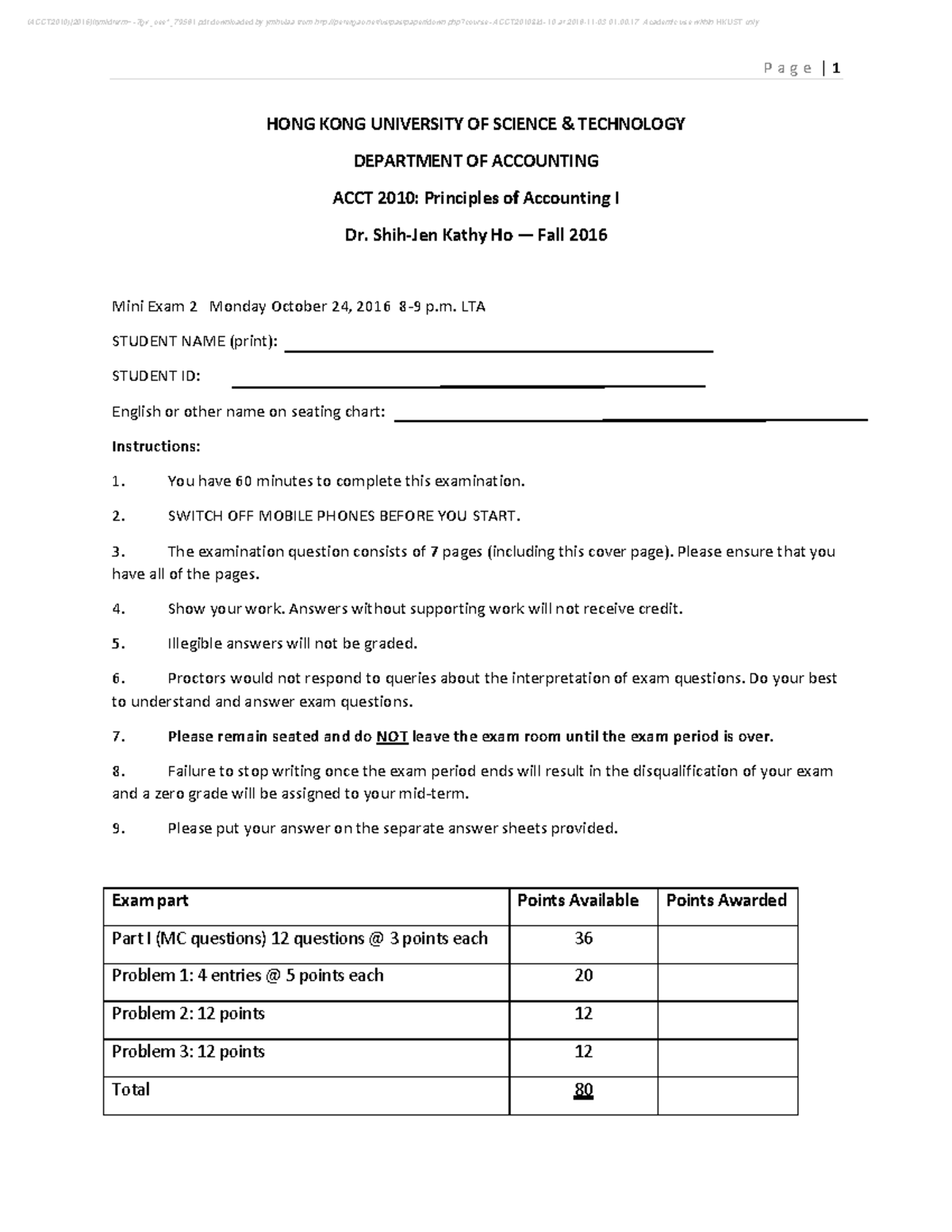 Midterm 26 September 2016 Questions And Answers Warning Tt Undefined Function 32 P A G E 7930