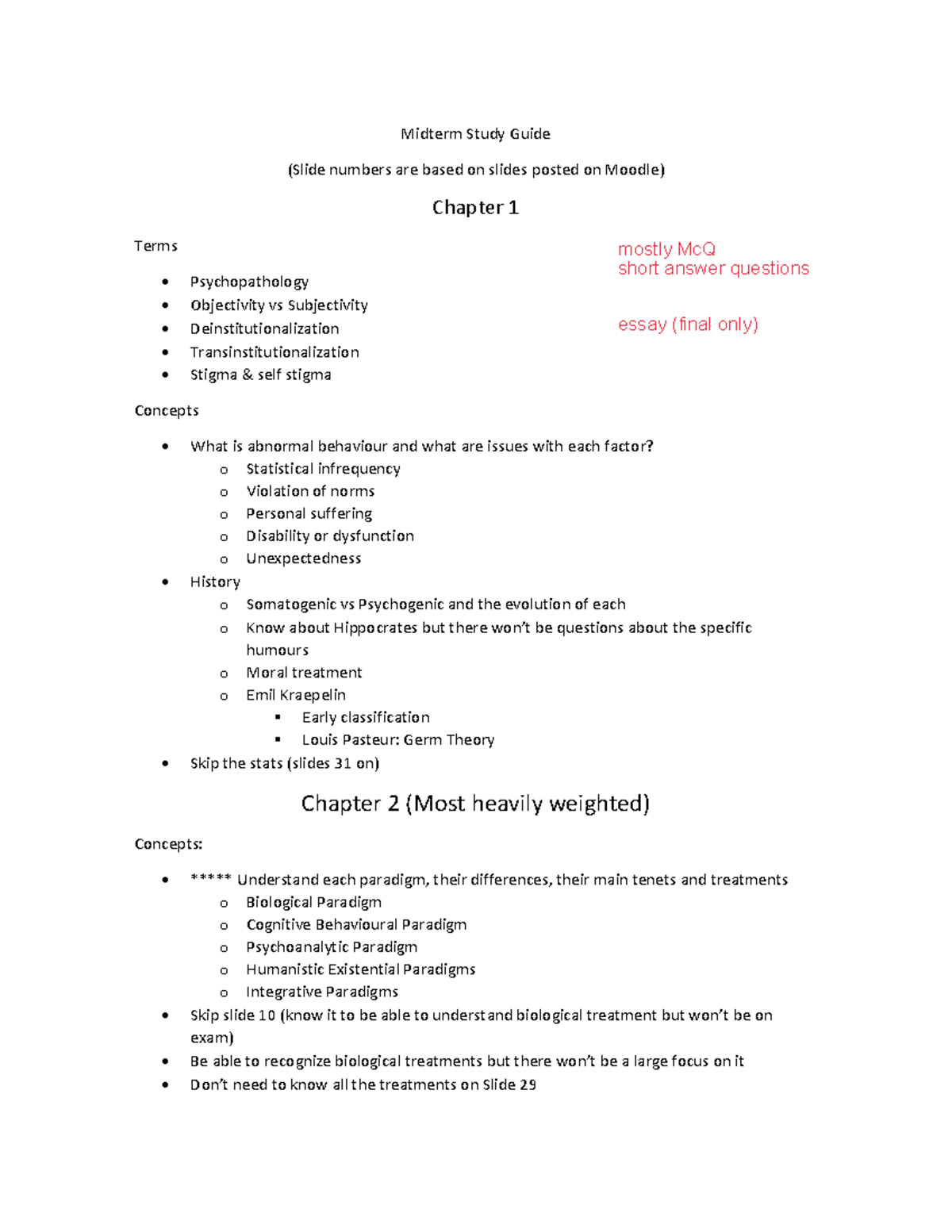 Midterm Study Guide Midterm Study Guide Slide Numbers Are Based On Midterm Study Guide Midterm Study Guide Slide Numbers Are Based On