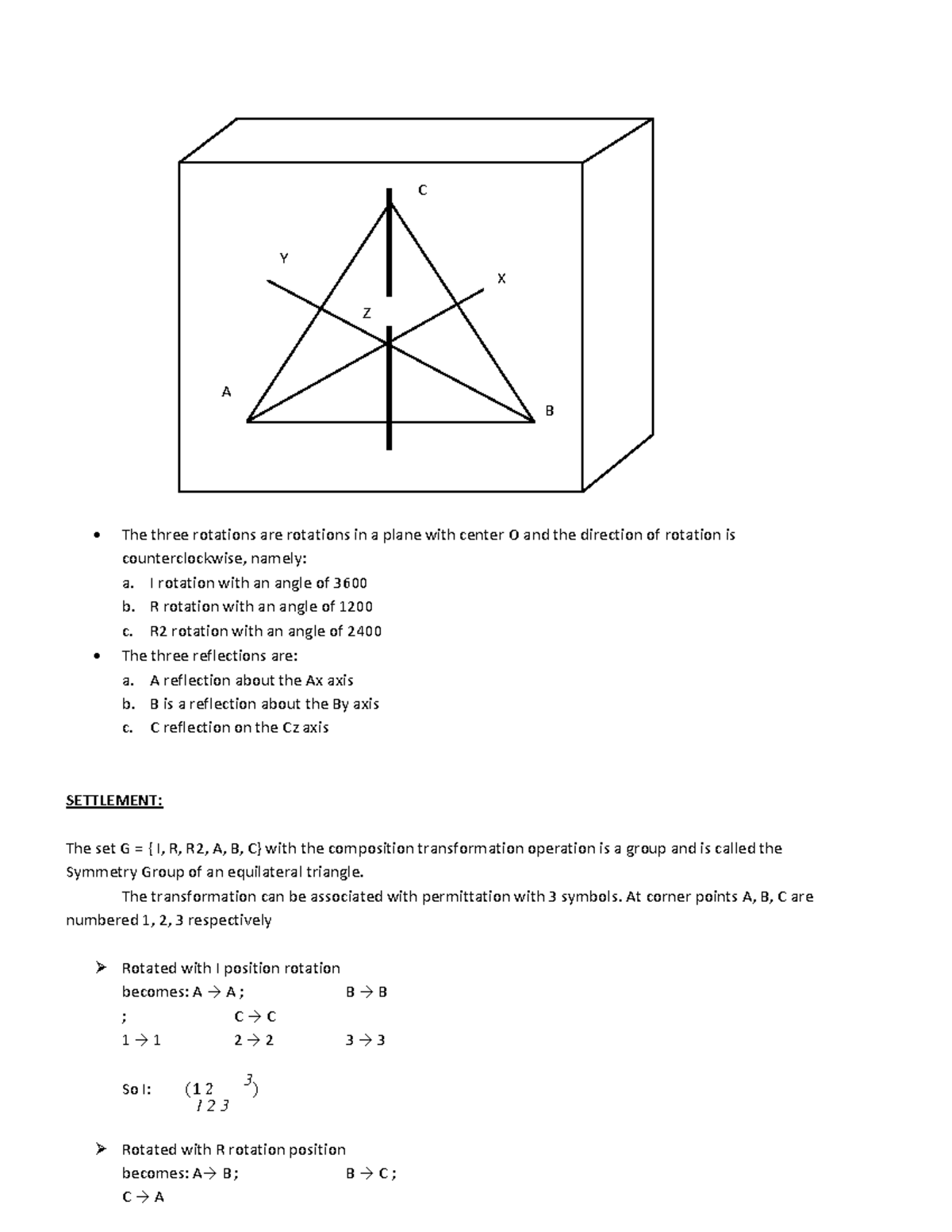 Notes Algebra 1 - Unit-12 - The three rotations are rotations in a ...