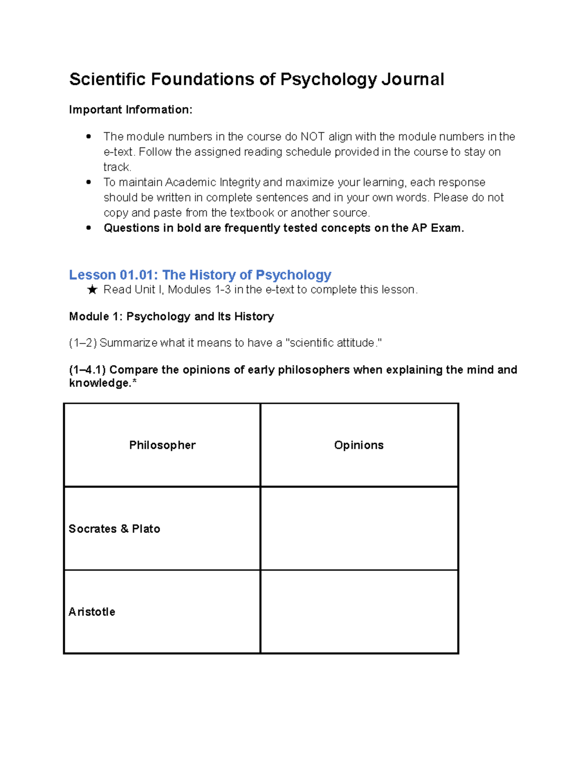 Scientific foundations of psychology journal Scientific Foundations