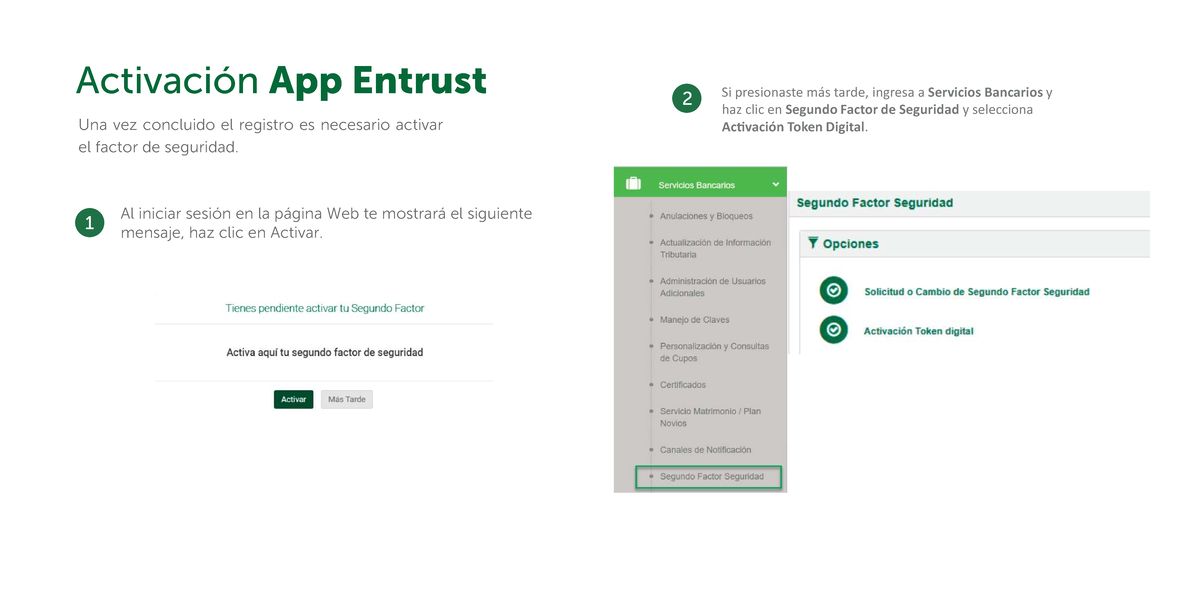 Enrolamiento Softoken Online - Activación App Entrust 1 2 Una vez ...