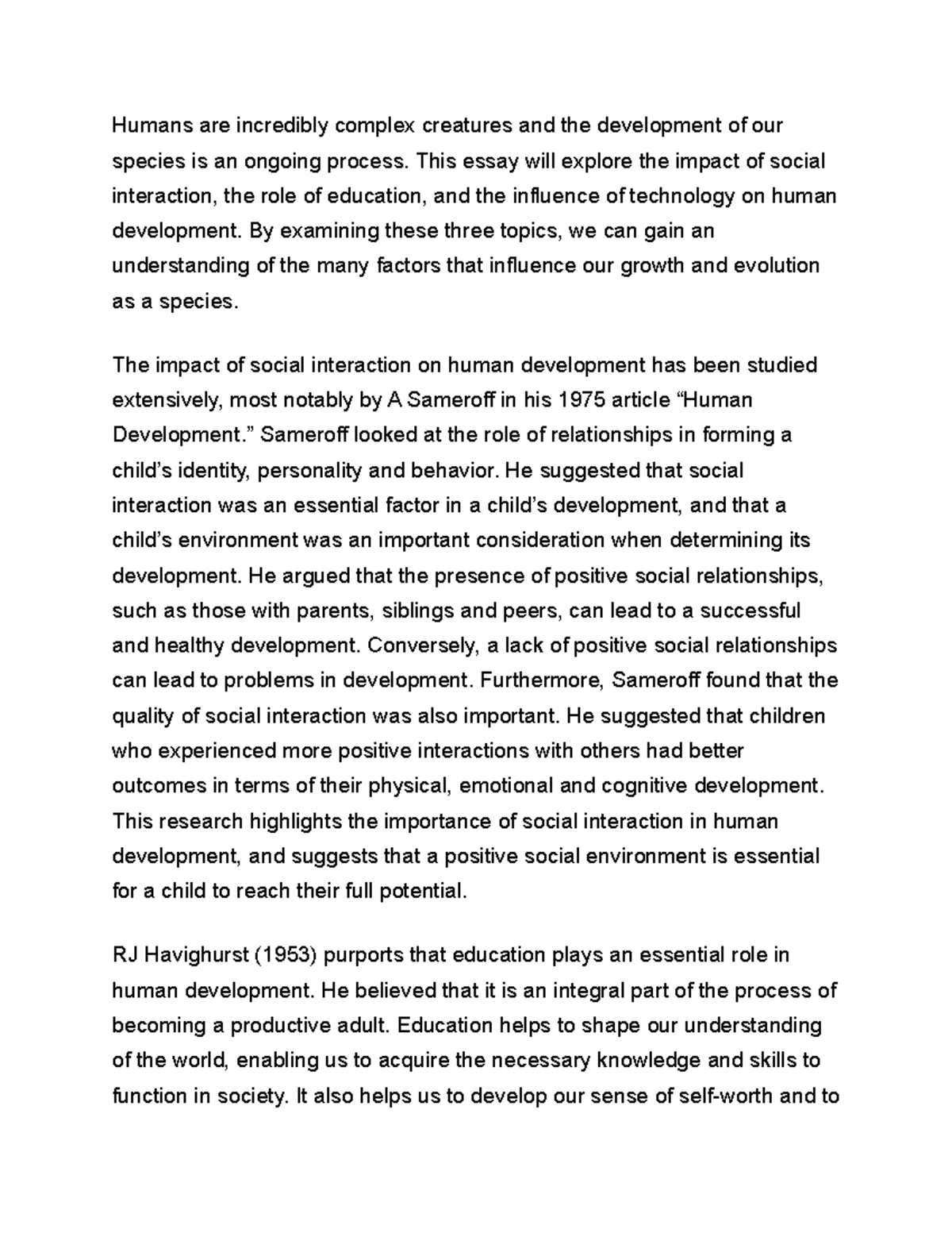 Definition of human development - Humans are incredibly complex ...