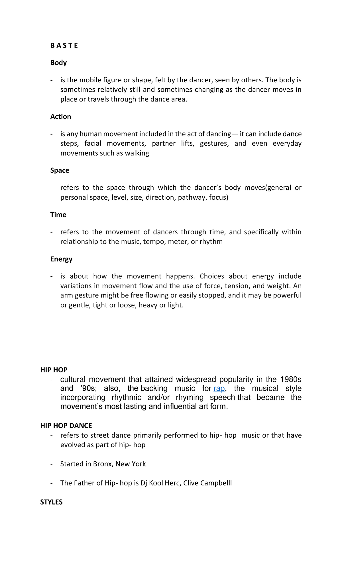 PE- Finals- Reviewer - B A S T E Body Is The Mobile Figure Or Shape ...