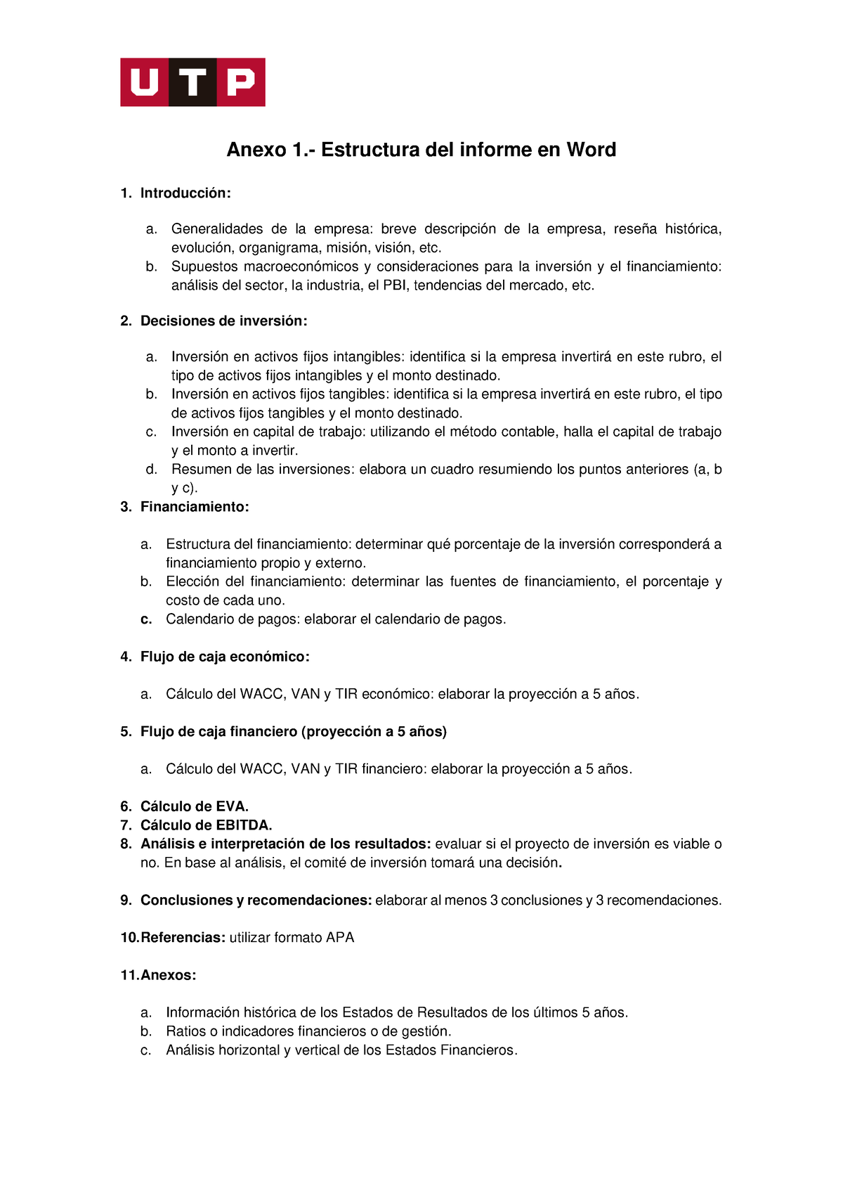 Semana 18 Archivo Estructura Del Trabajo De Investigación Anexo 1 Estructura Del Informe 8978