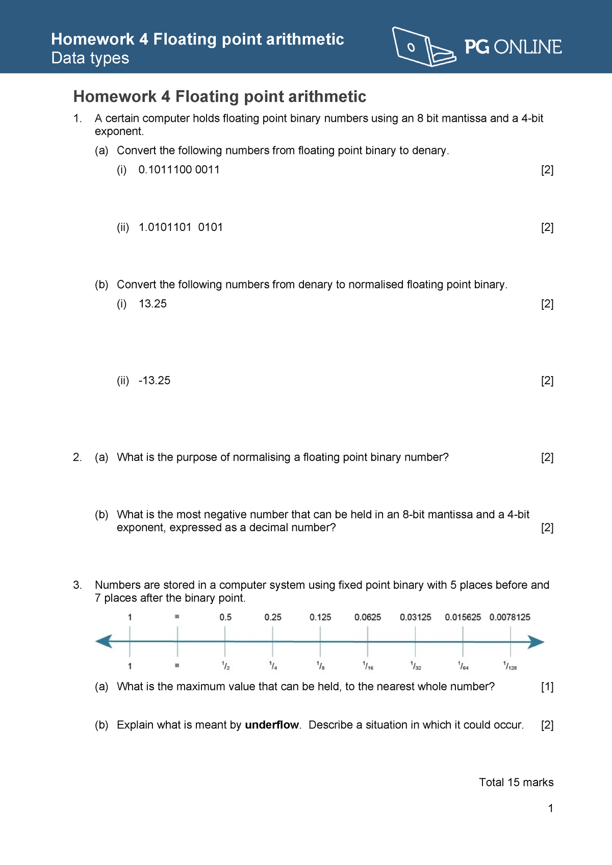 types of data homework