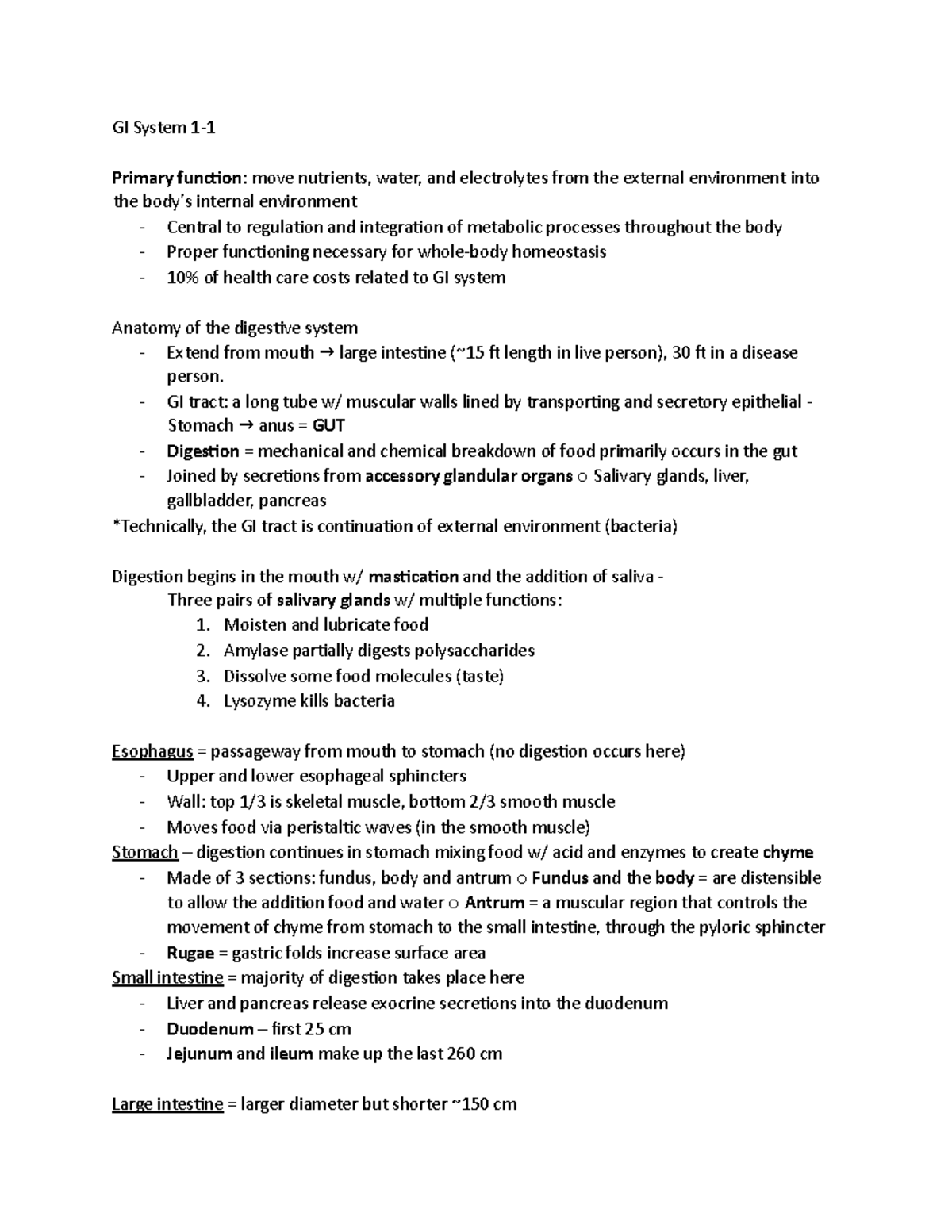 GI 1-1 - this lecture is best for studying for a midterm and final exam ...