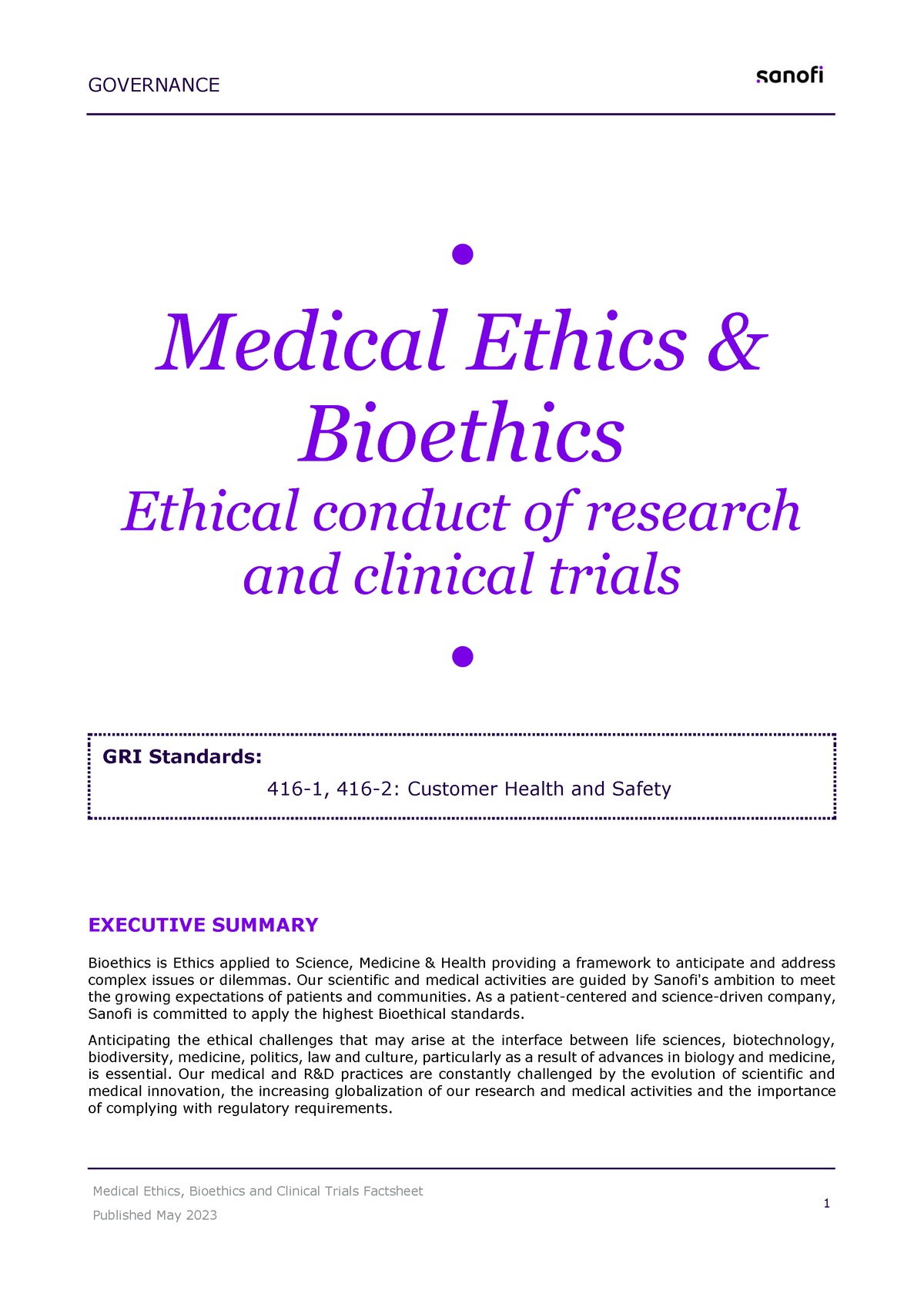 Medical Ethics Bioethics And Clinical Trials 2 - GOVERNANCE Medical ...