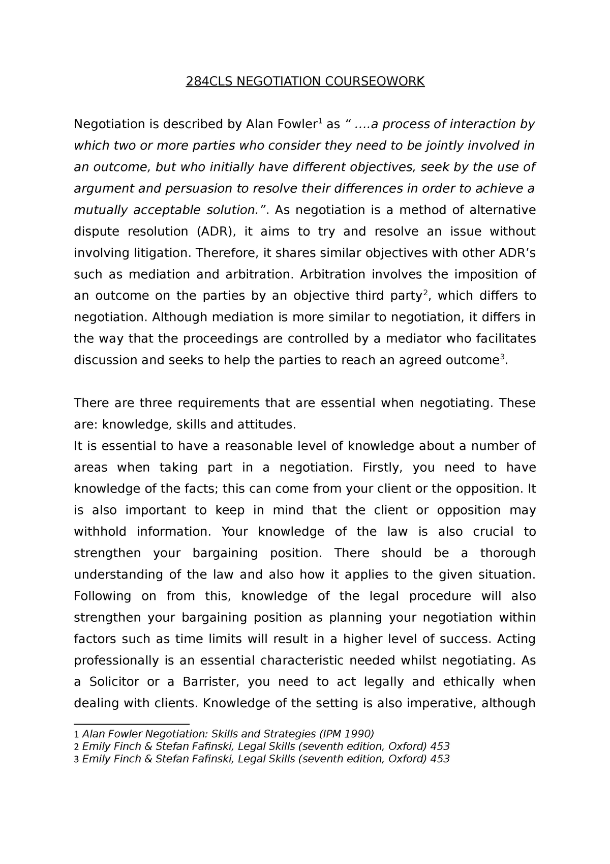 conclusion on negotiation essay