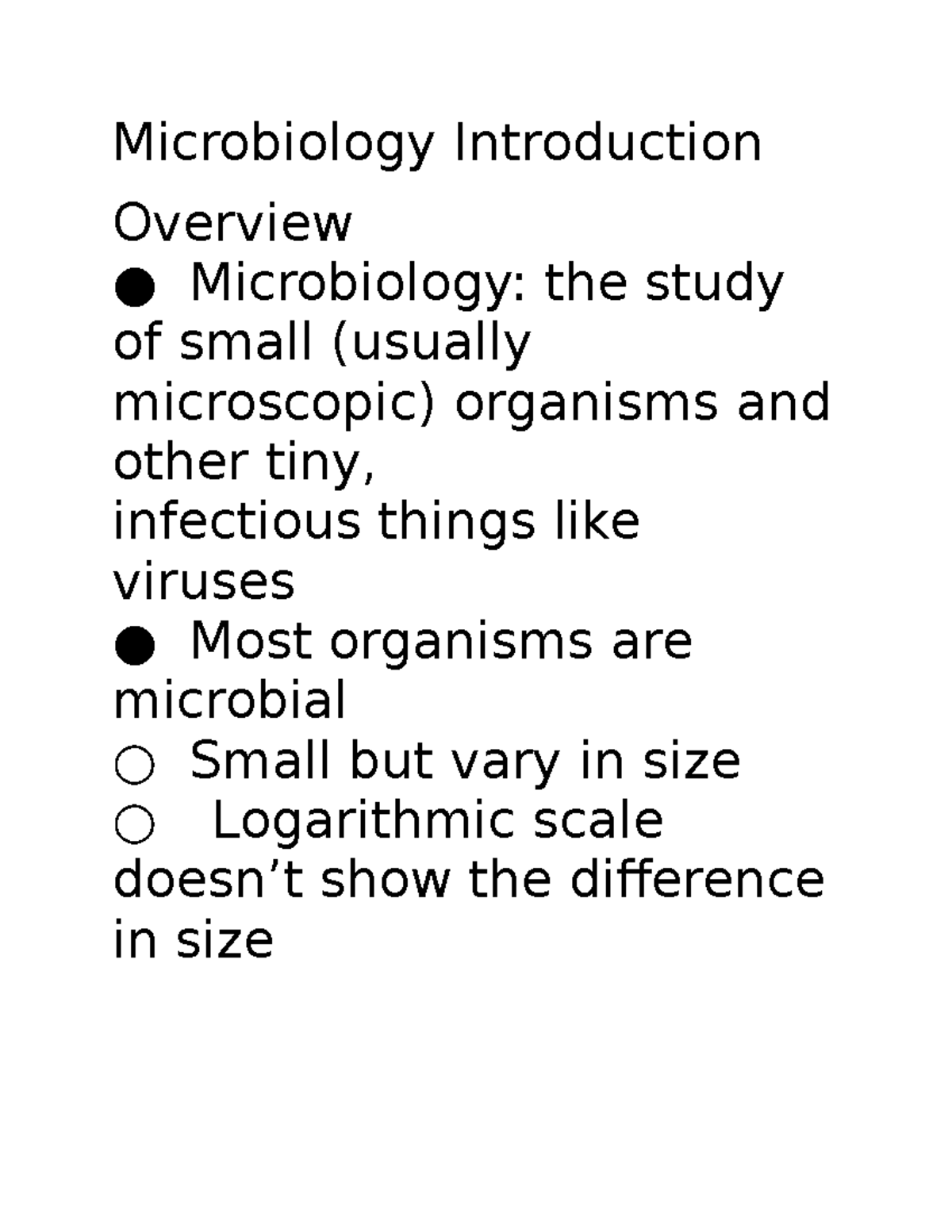 Microbiology Introduction - Microbiology Introduction Overview ...