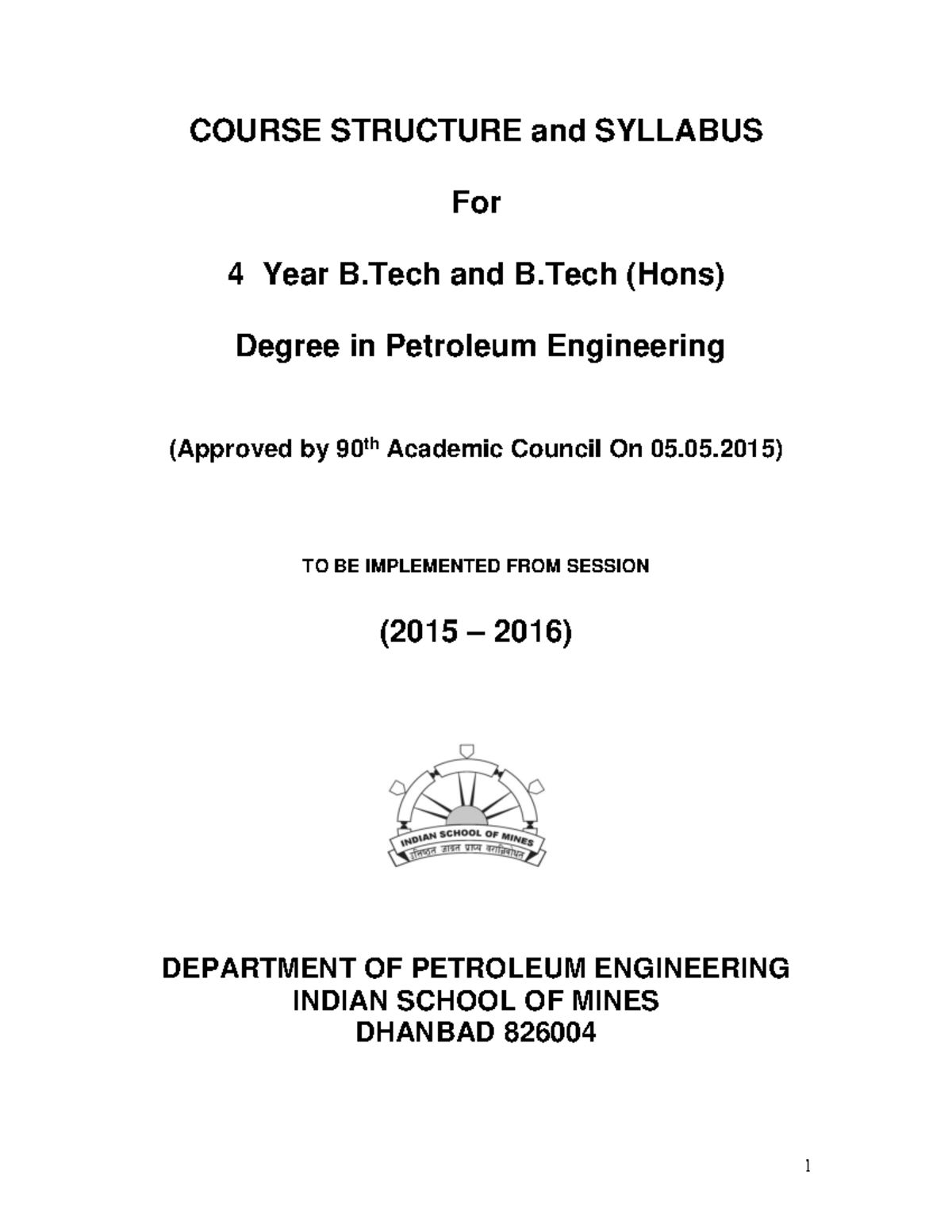 BT-and-hon - Lecture Notes 1,2 - COURSE STRUCTURE And SYLLABUS For 4 ...