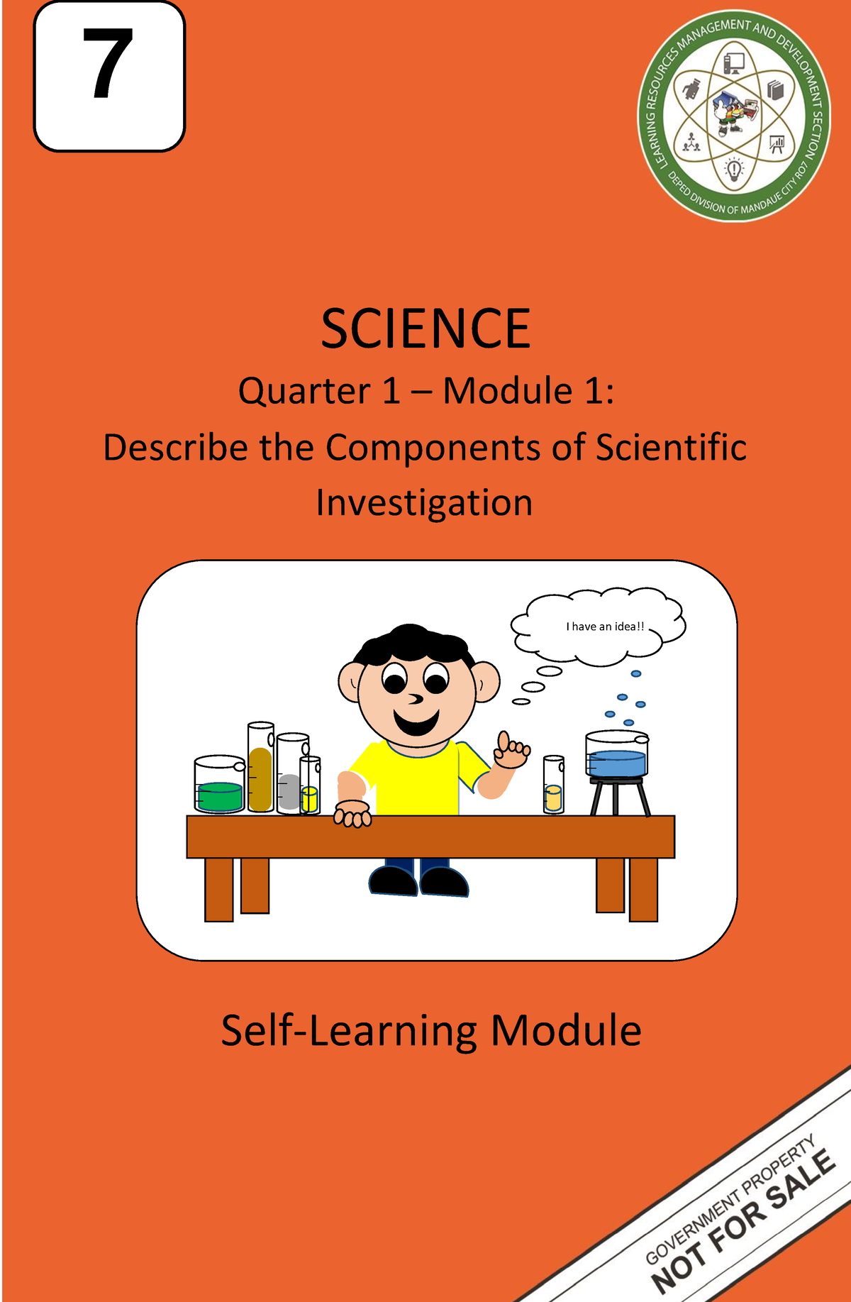 Science 7 Q1 Slk1 Components Of Scientific Investigation V1   7 SCIENCE