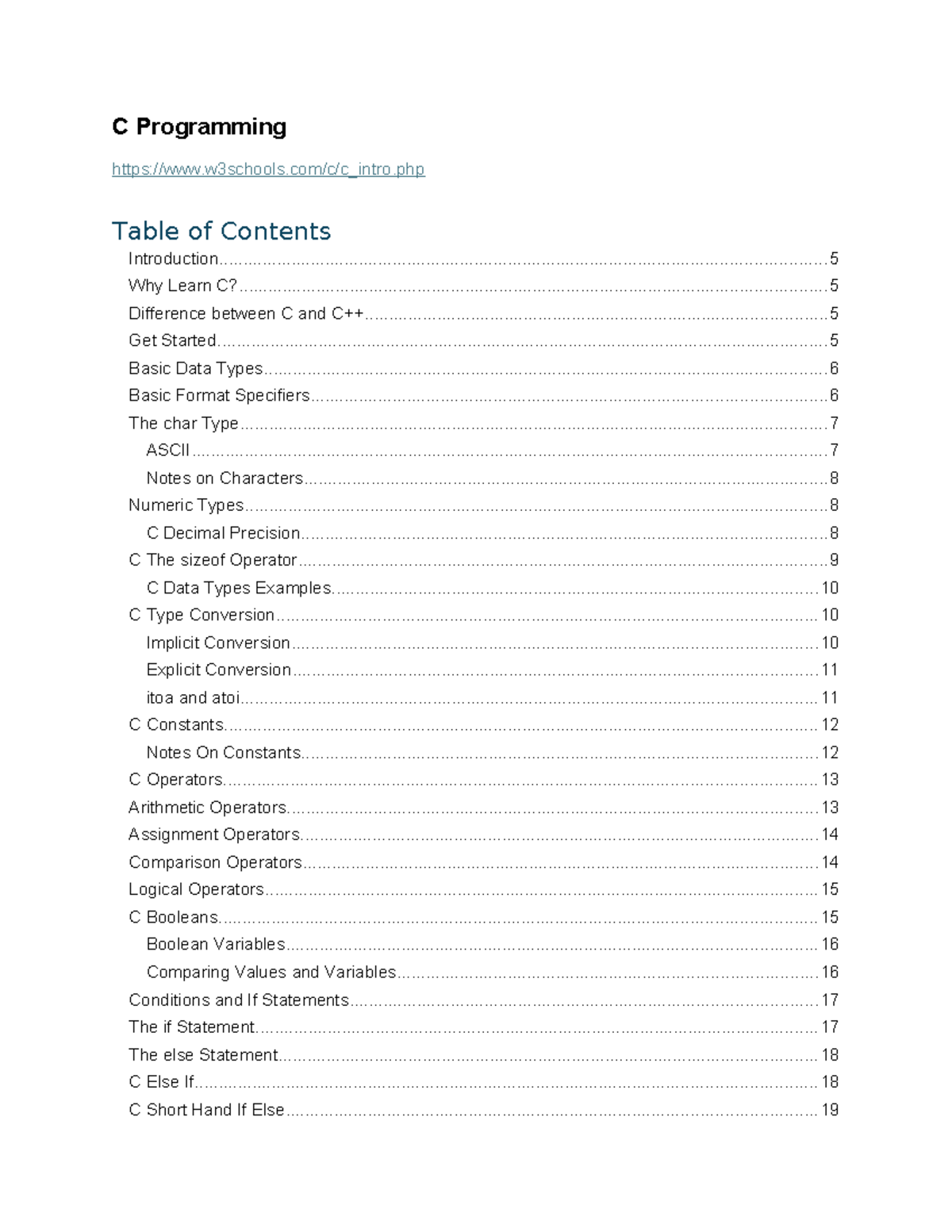 C Programming Nguyen Xuan Huy. C Programming w3schools/c/c_intro