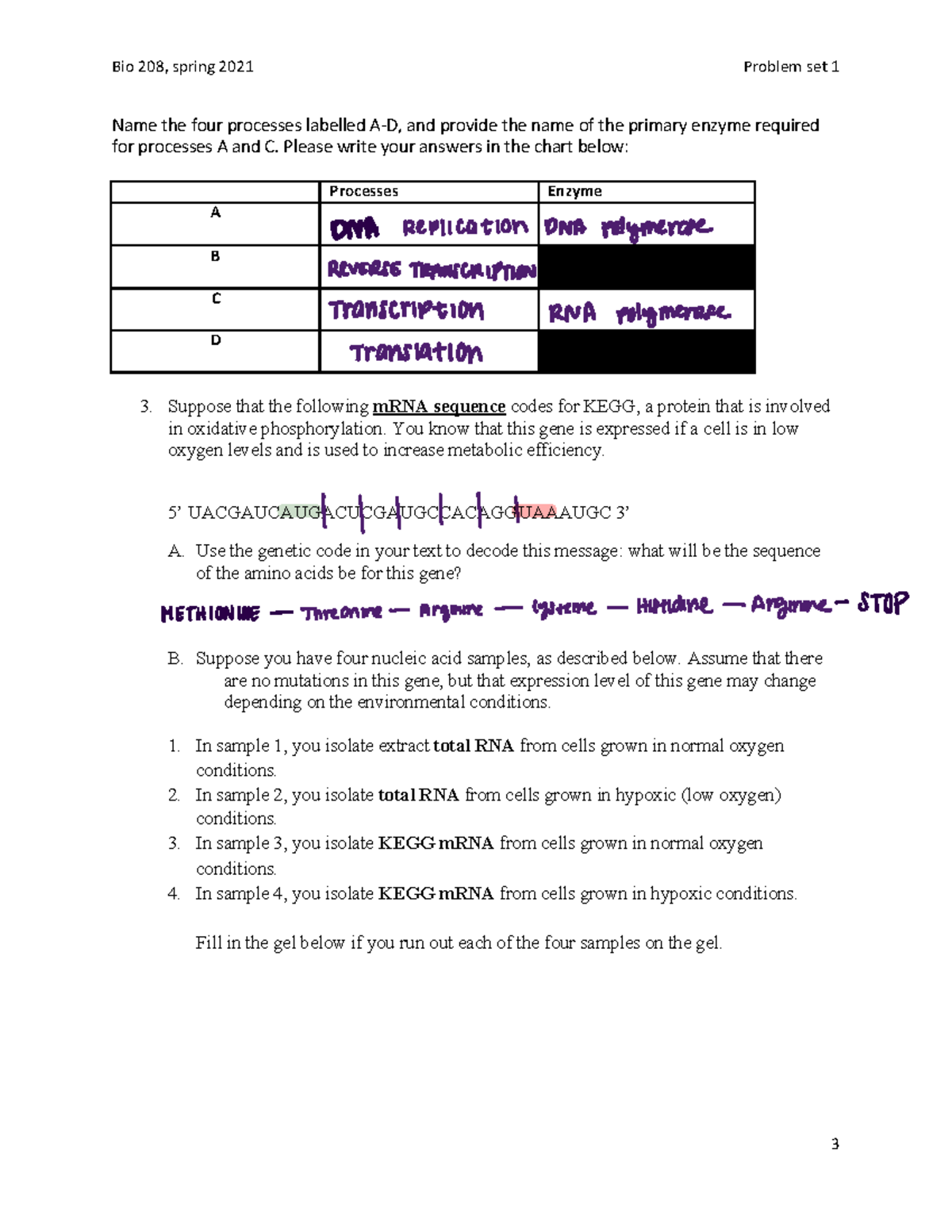 Problem+set+1 p3 - Dr. Hsu - Bio 208, spring 2021 Problem set 1 3 Name ...