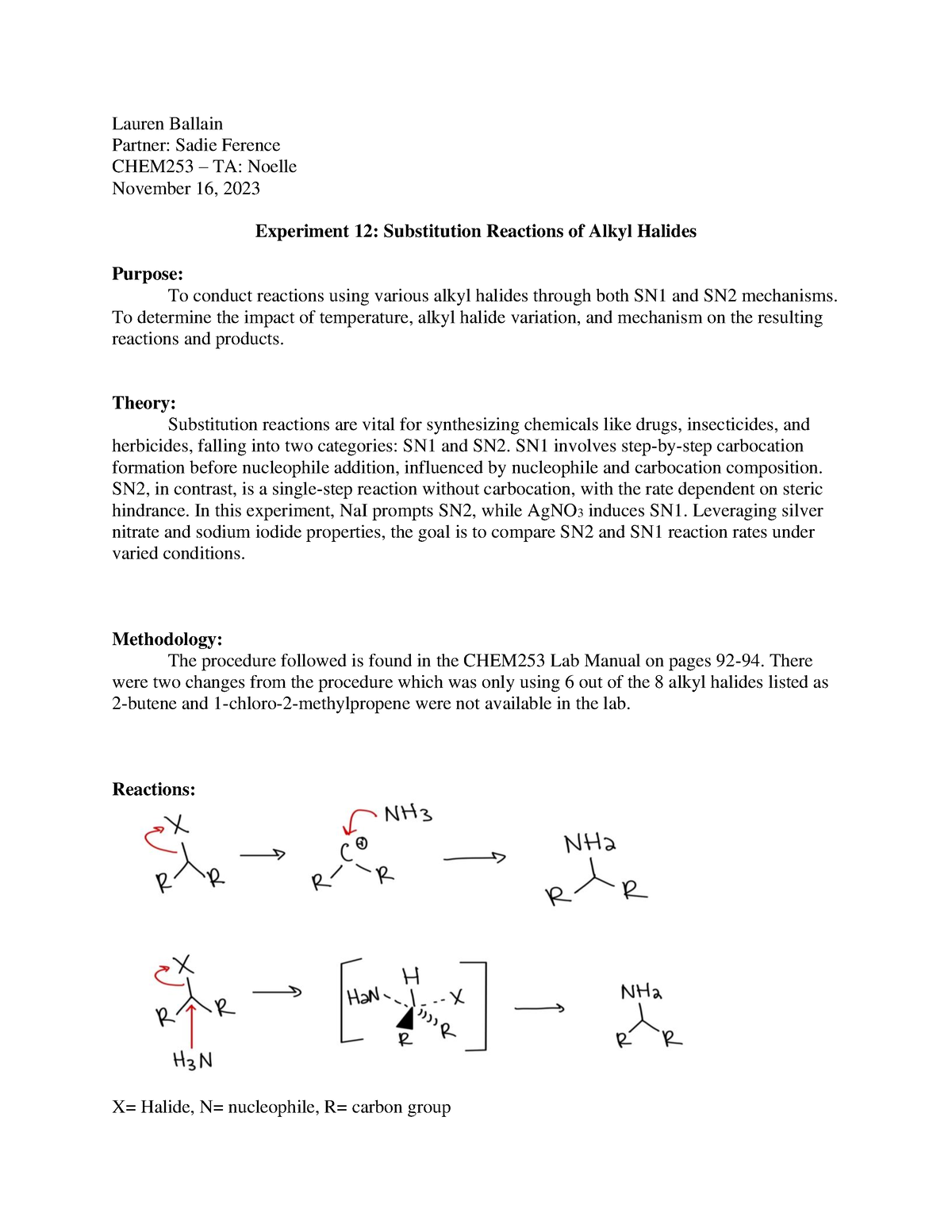 Exp 12 Ochem Lab - Summary Organic Chemistry I Laboratory - Lauren ...