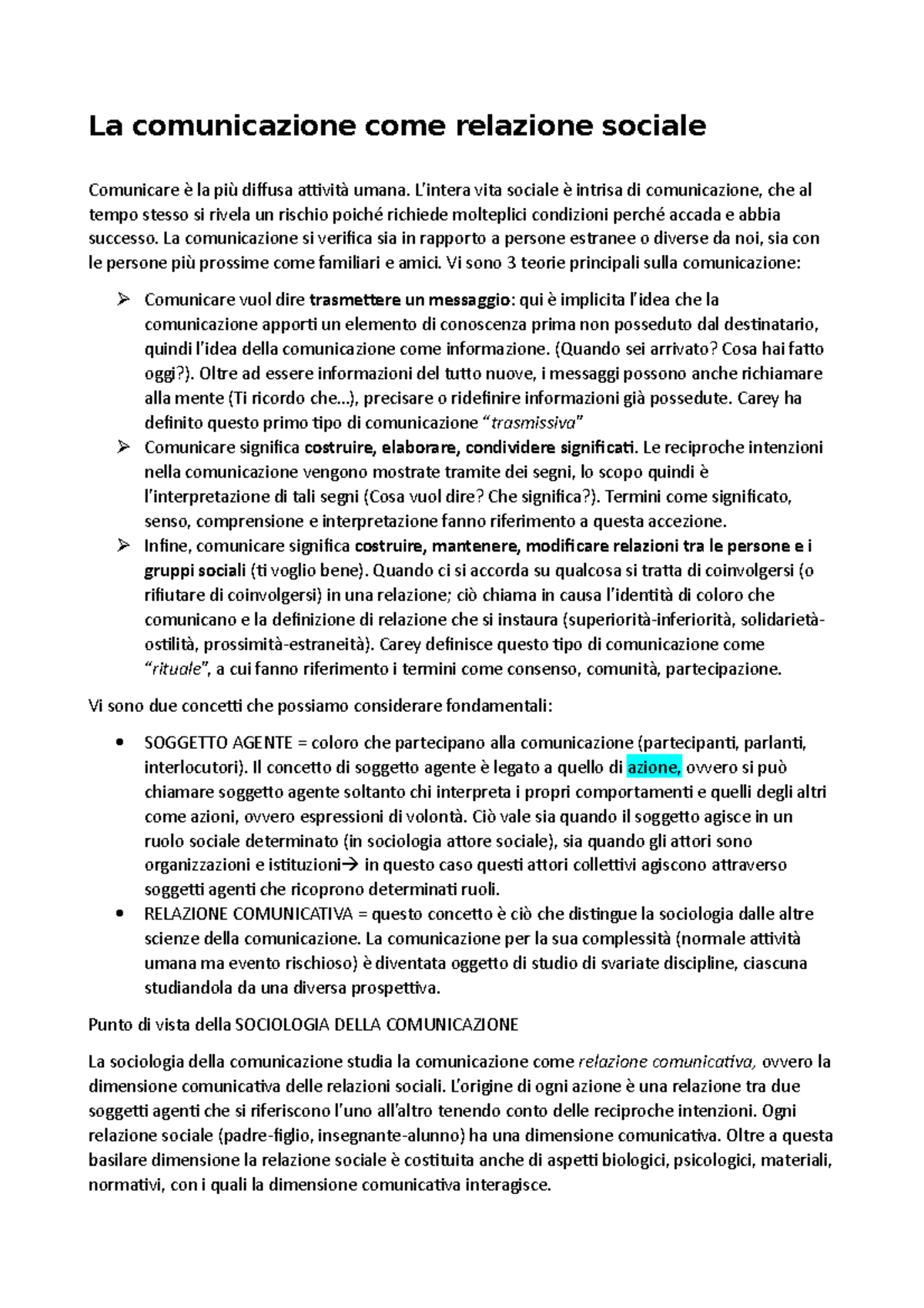 Riassunto Ttc Riassunti La Comunicazione Come Relazione Sociale Comunicare è La Più Difusa 4163