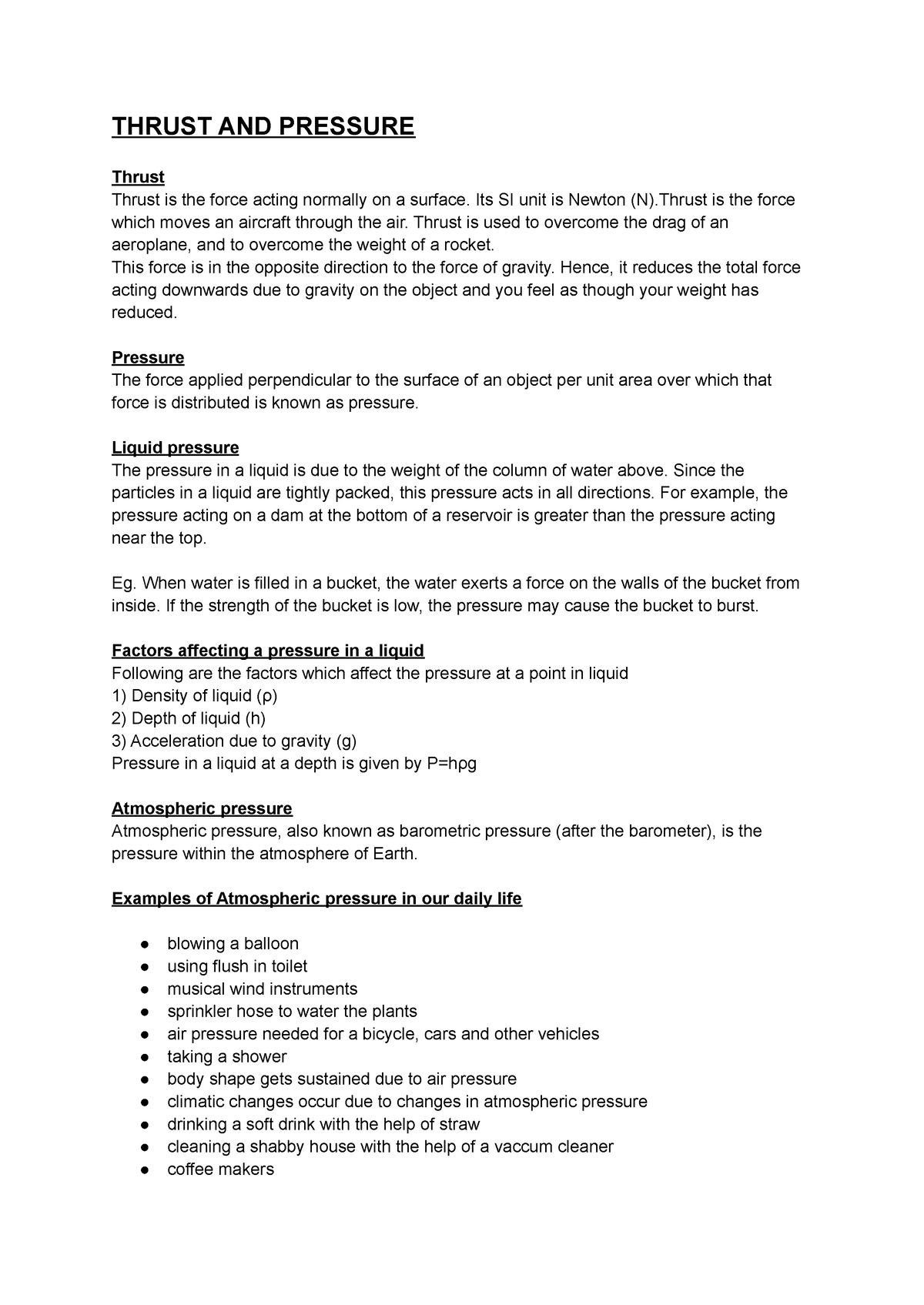 thrust-and-pressure-lecture-notes-thrust-and-pressure-thrust-thrust