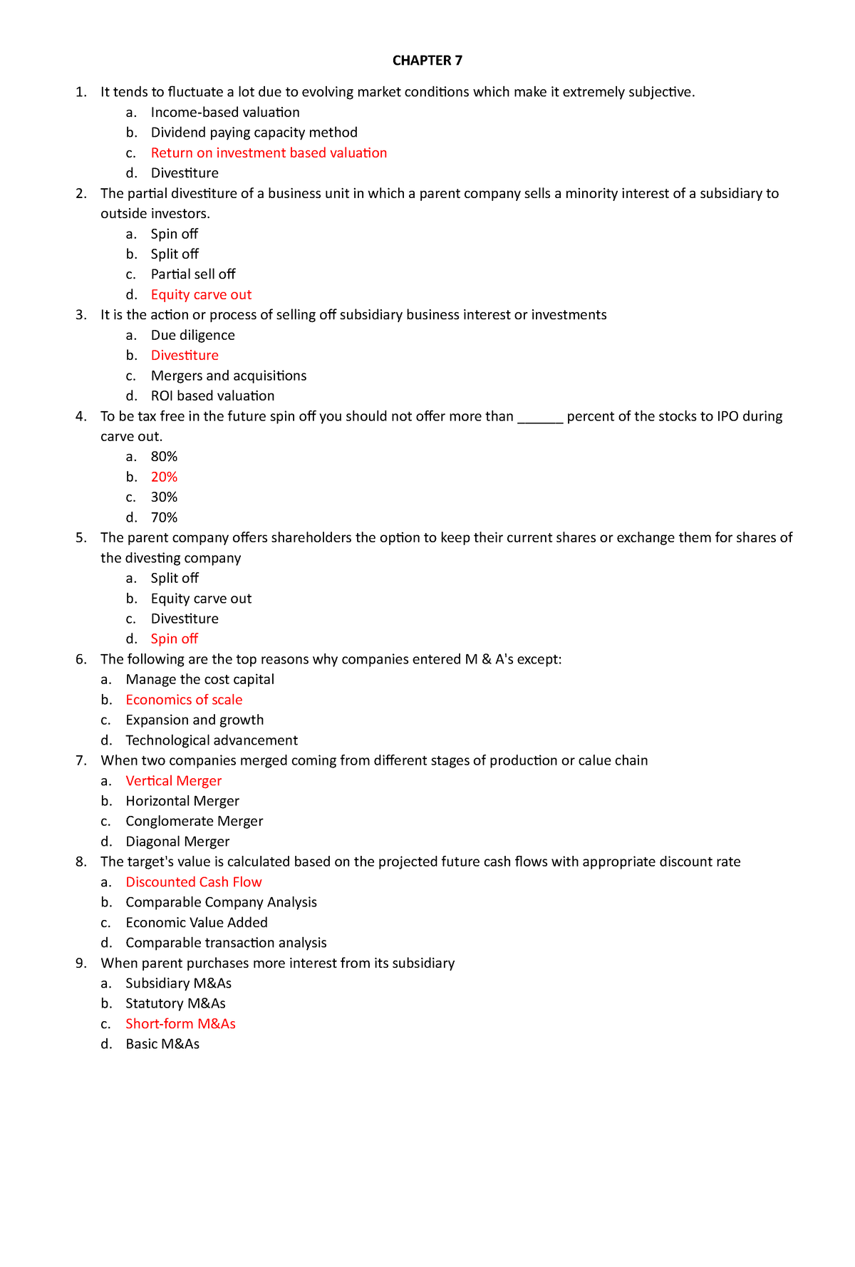 Ch07 Quiz - Multiple Choice - CHAPTER 7 It Tends To Fluctuate A Lot Due ...