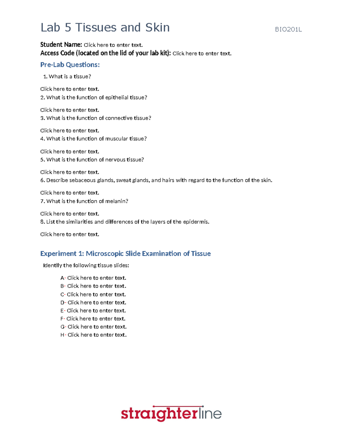 BIO201L+Lab+5+Upload+Document - Student Name: Click here to enter text ...