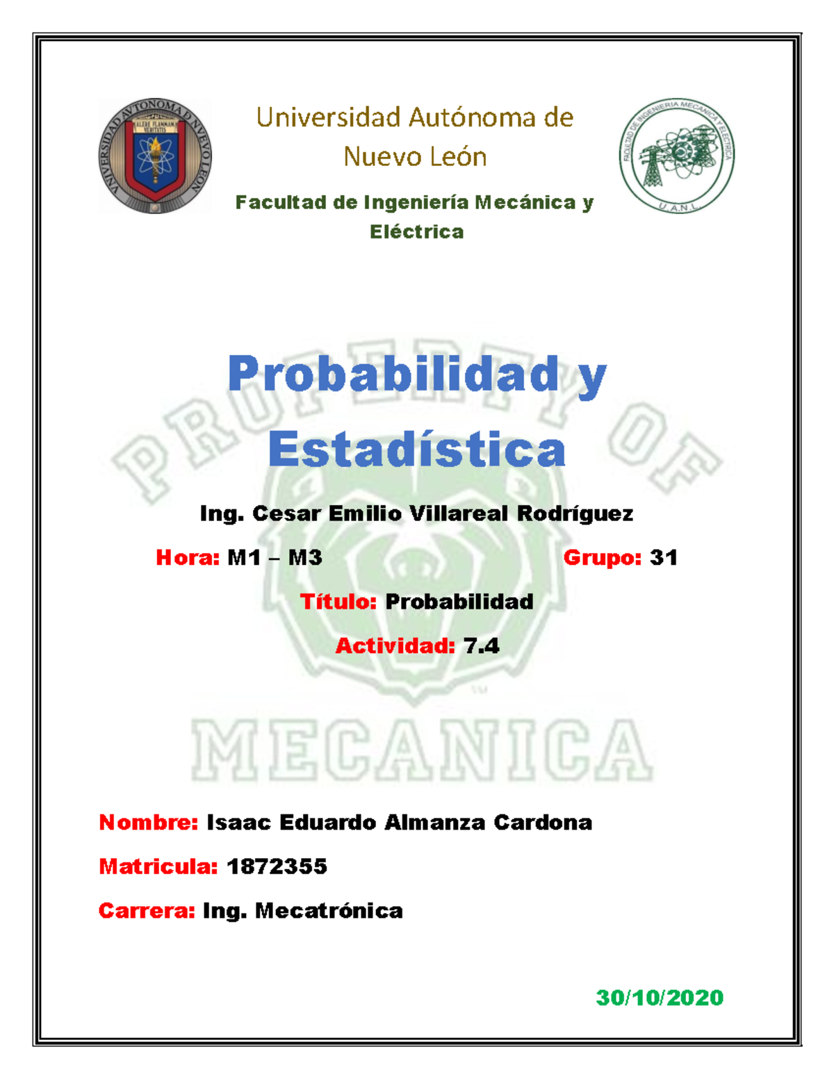 Actividad 7 - hgchchcg - Universidad Autónoma de Nuevo León Facultad de ...