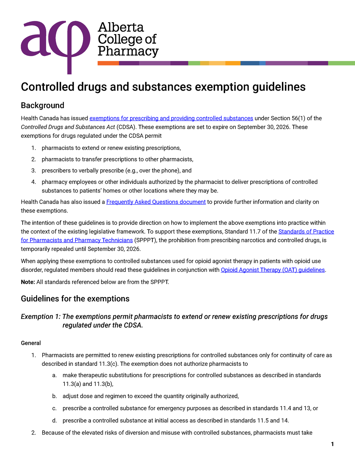 Guidelines Controlled Substances and Benzo Controlled drugs and