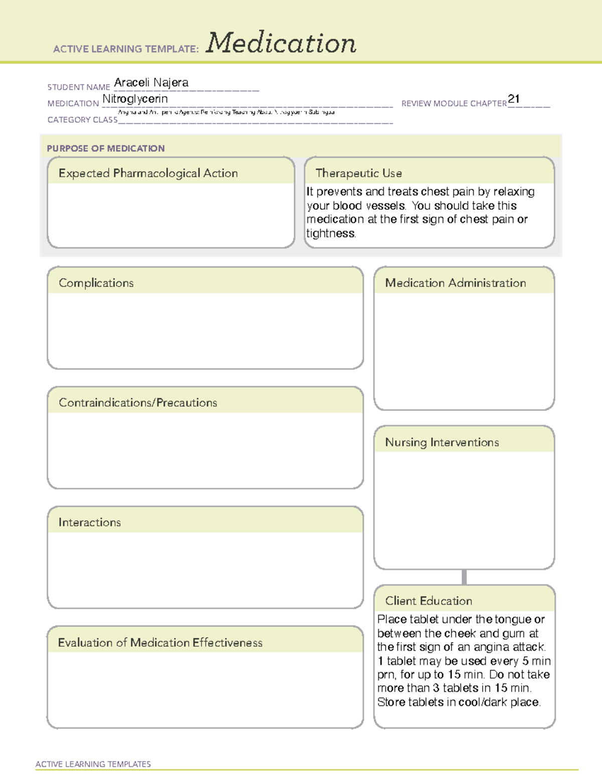 Pharmproc 18 - Ati template remediation assignment - ACTIVE LEARNING ...