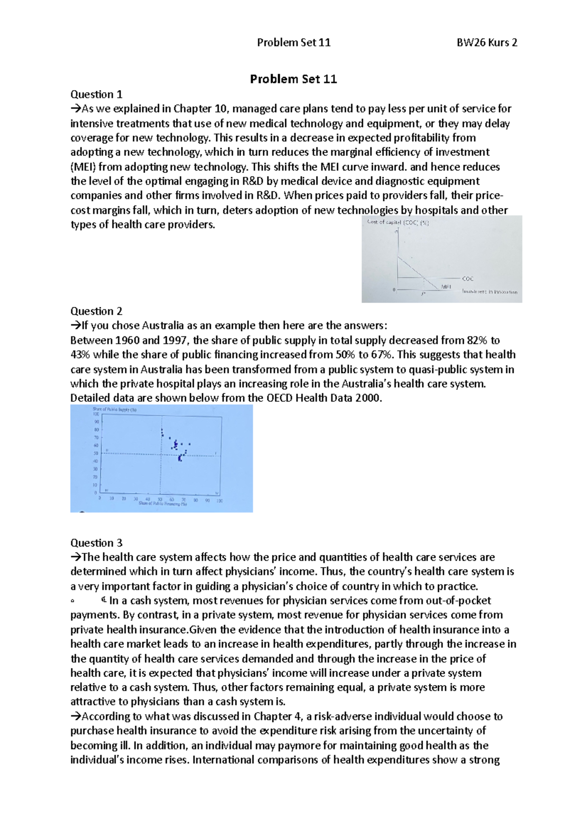 Problem Set 11 LSG - Problem Set 11 BW26 Kurs 2 Problem Set 11 Question ...