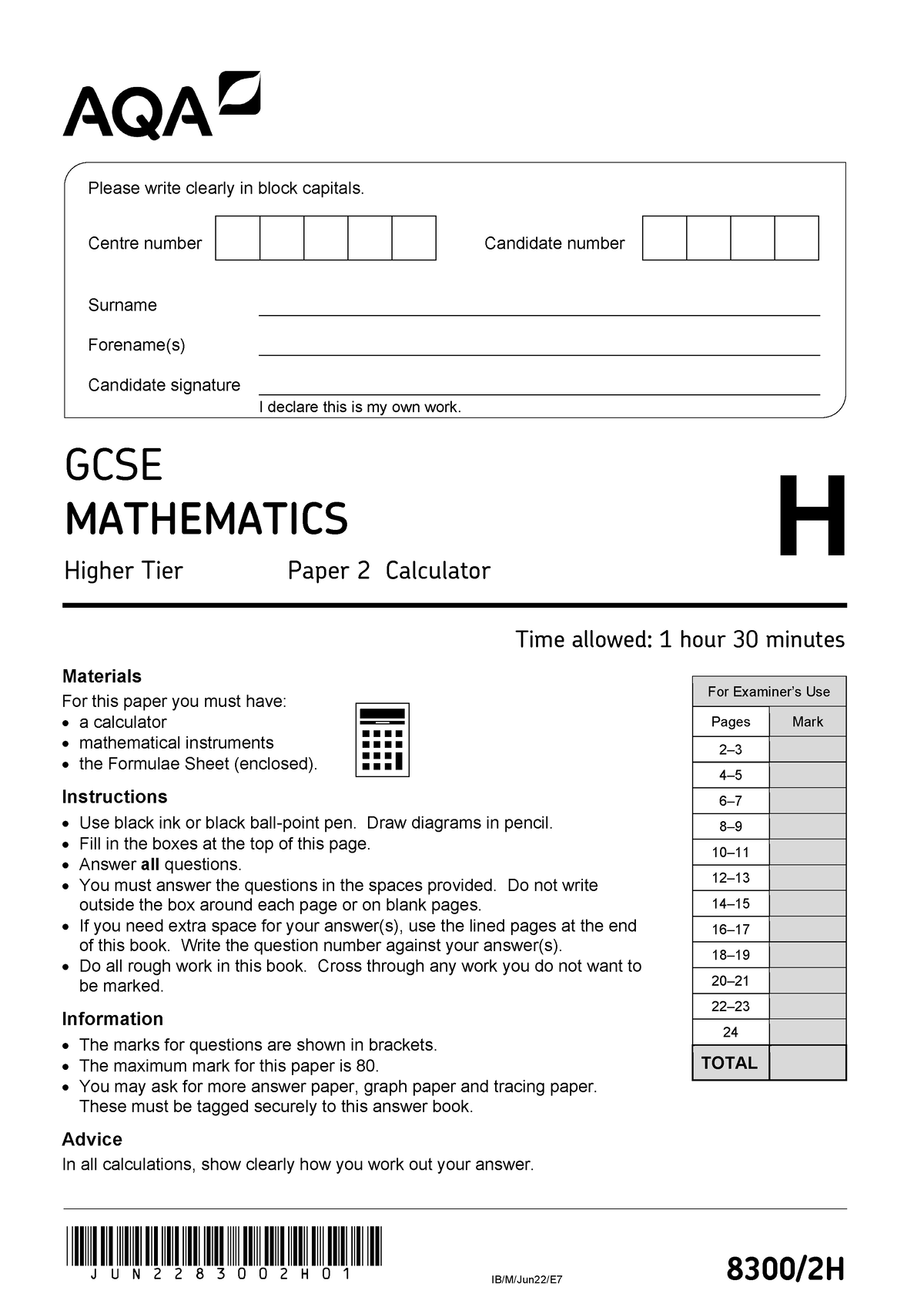 aqa coursework deadlines 2022