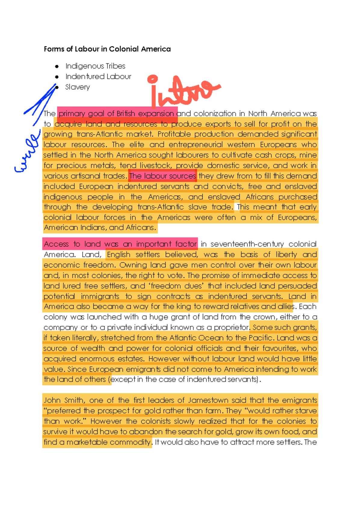Copy of Forms of Labour - Indigenous tribes, Indentured Labour, Slavery ...