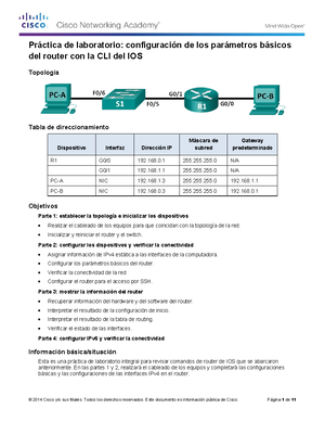 Lab 6.2.4.5 - Configuring IPv6 Static and Default Routes - Práctica de ...