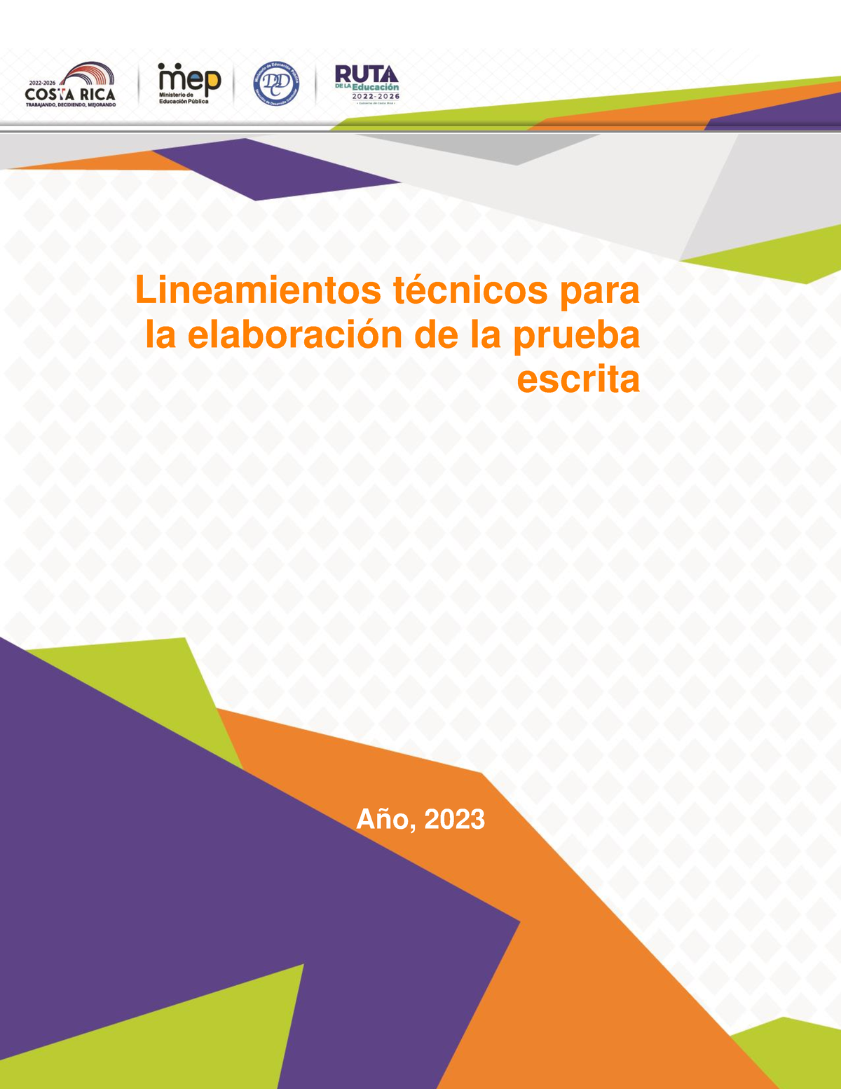 A6215-lineamientos Tecnicos Para La Prueba Escrita 2023 - Lineamientos ...