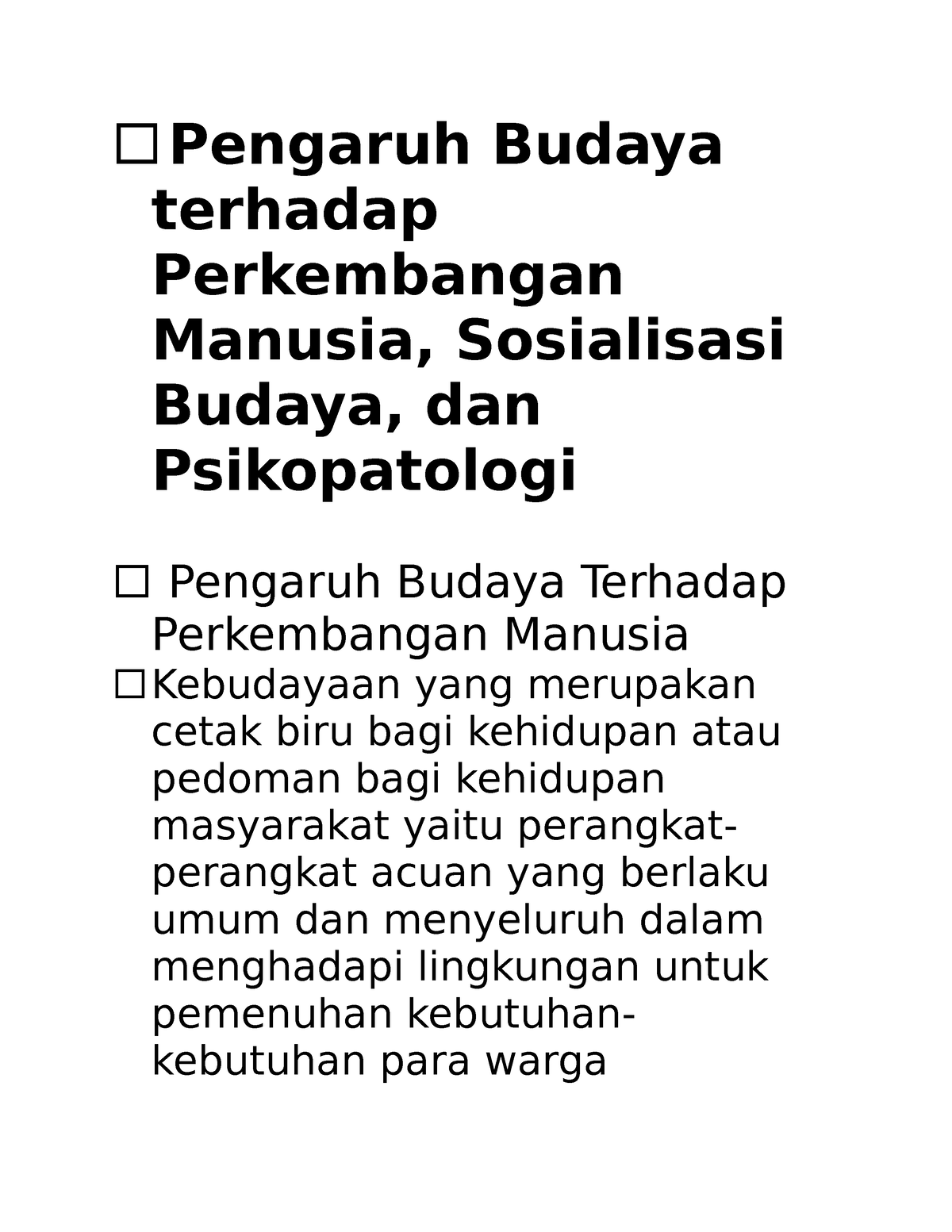 Pengaruh Budaya Terhadap Perkembangan Manusia - Pengaruh Budaya ...