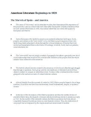 Overview American Literature 1820 1865 American Literature 1820 1865