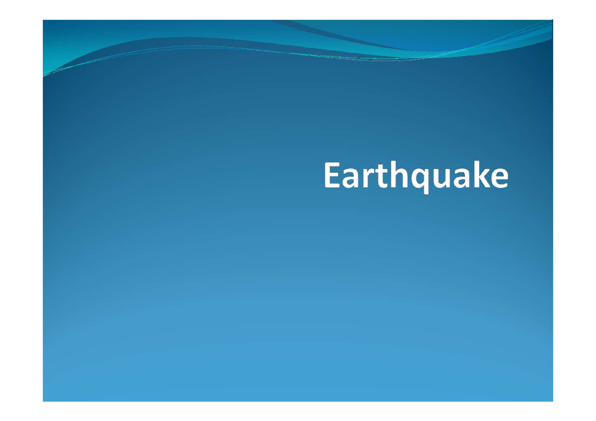 Earthquake Notes For Engineering Geology Module 2 Why Study