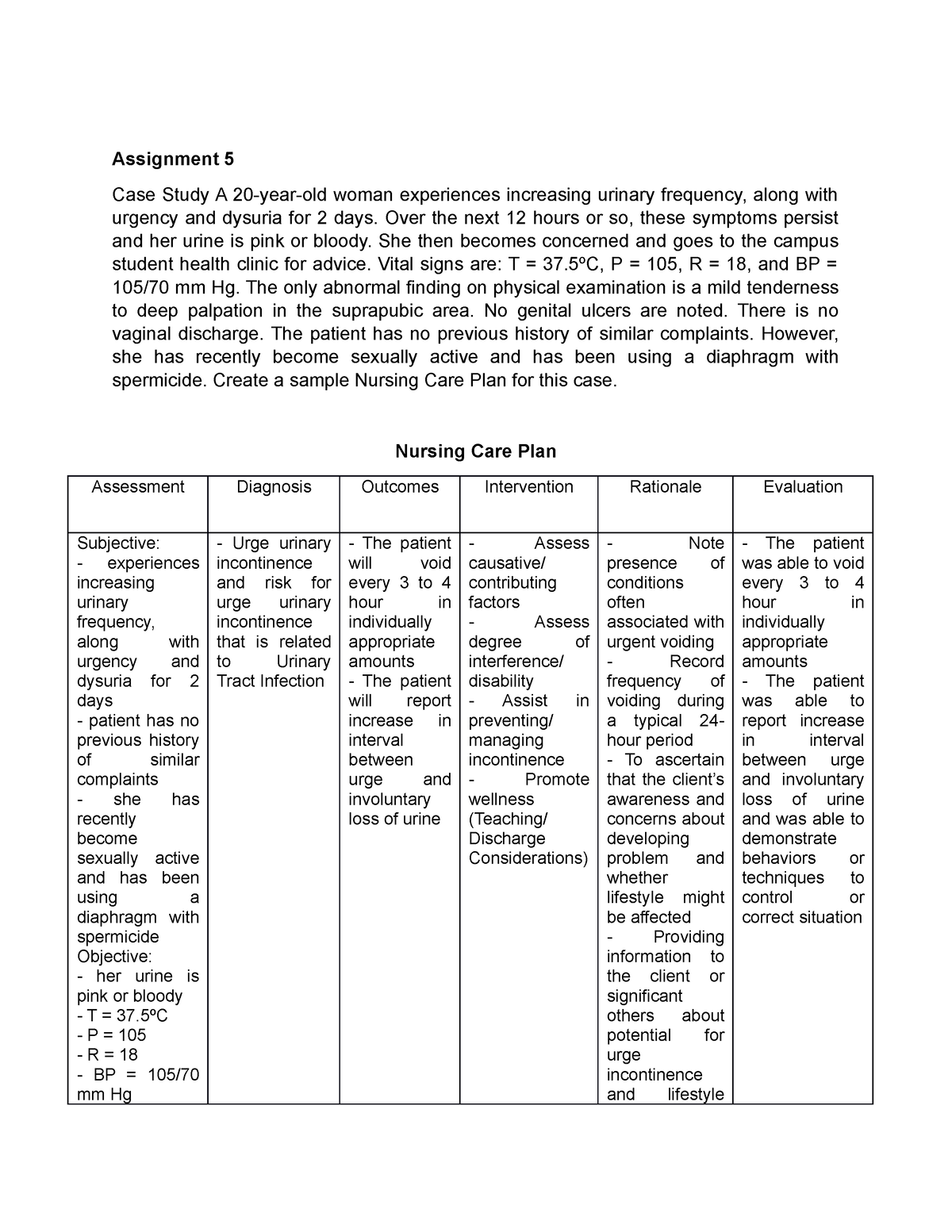 20-year-old-woman-case-study-health-assessment-assignment-5-case