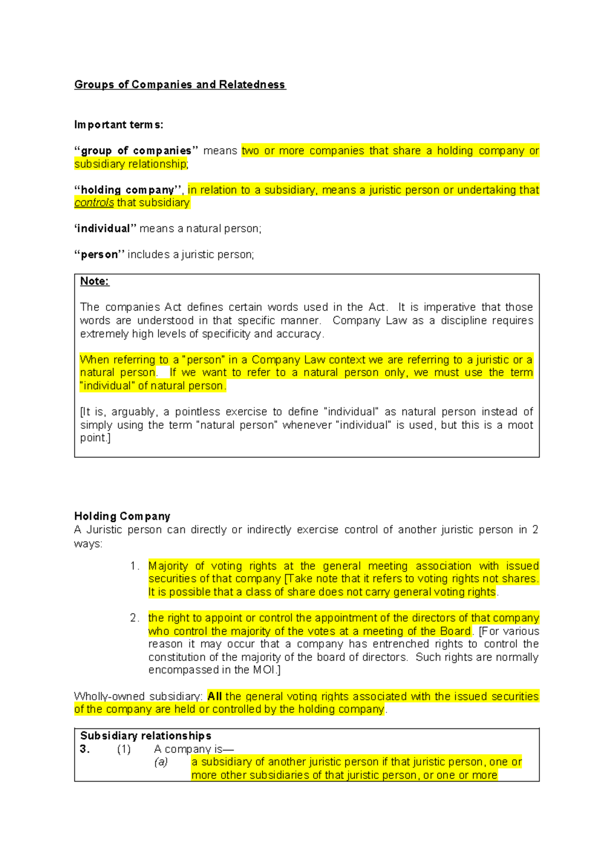3 Groups and Relatedness - Groups of Companies and Relatedness ...
