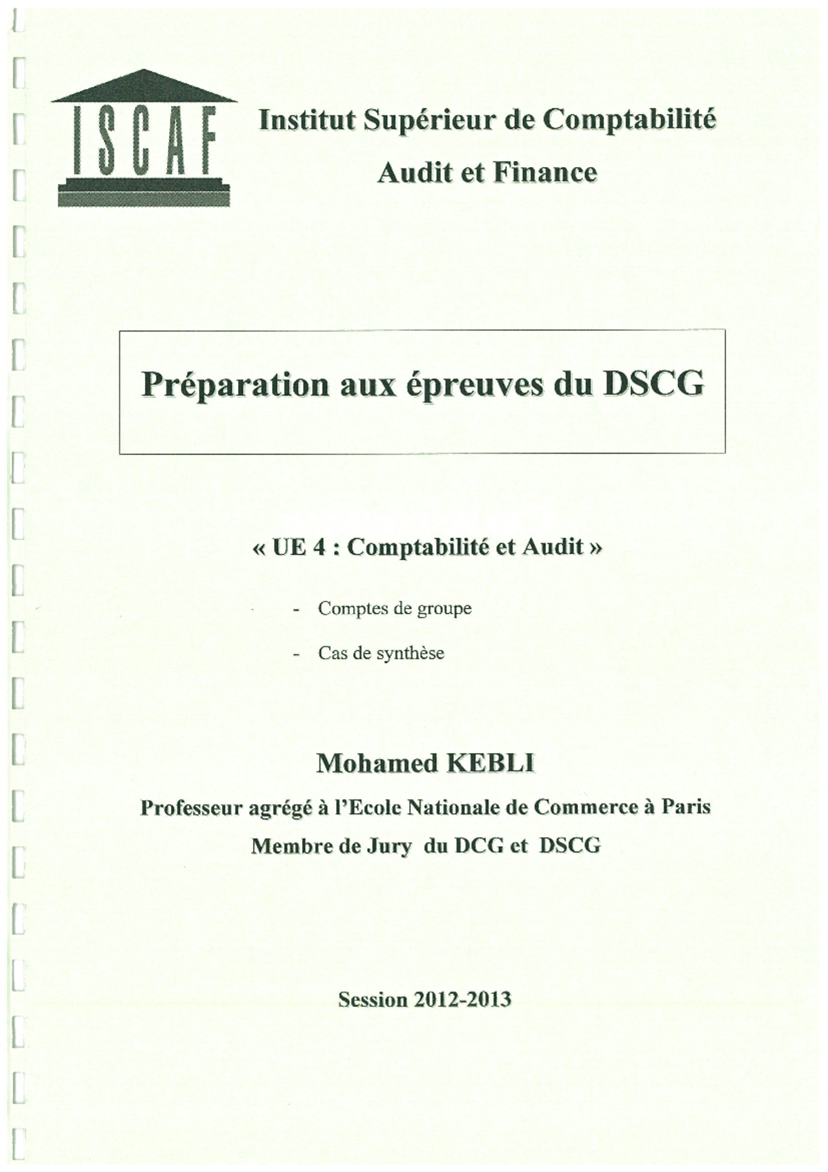 DSCG 4 1ère partie - comptabilté approfondie - Studocu