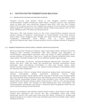 Faktor 2 mendorong malaysia - 6 FAKTOR-FAKTOR PEMBENTUKAN MALAYSIA 