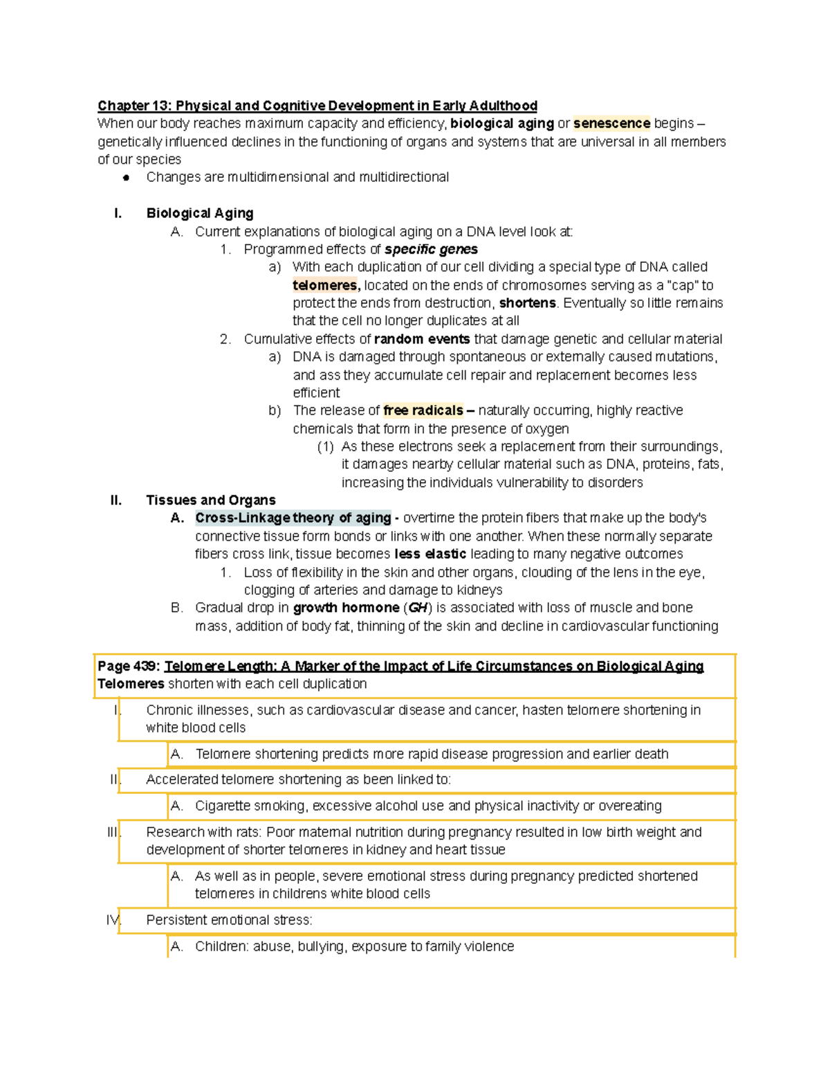Chapter 13 Physical and Cognitive Development in Early Adulthood ...