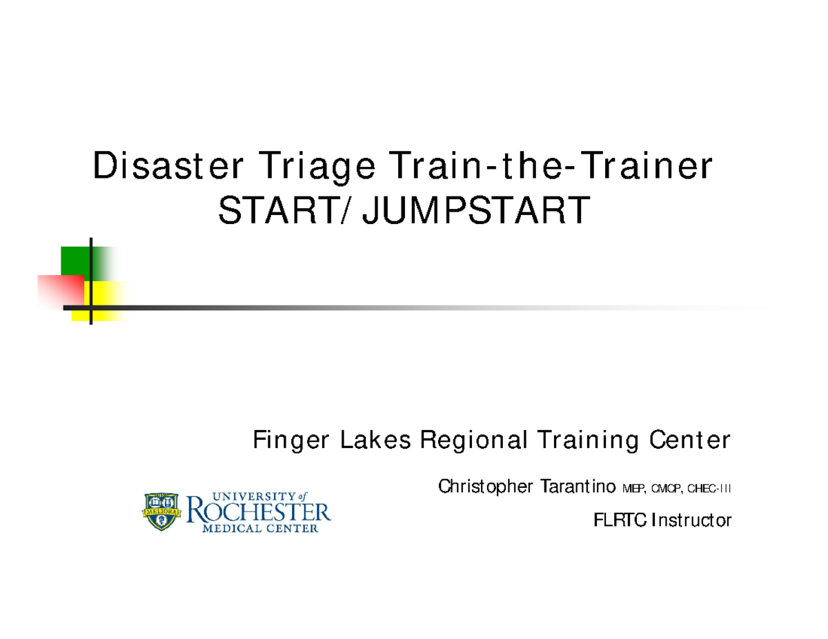 Start-Triage-Training-Presentation-Tt T-8-31 1 - Disaster Triage Train ...