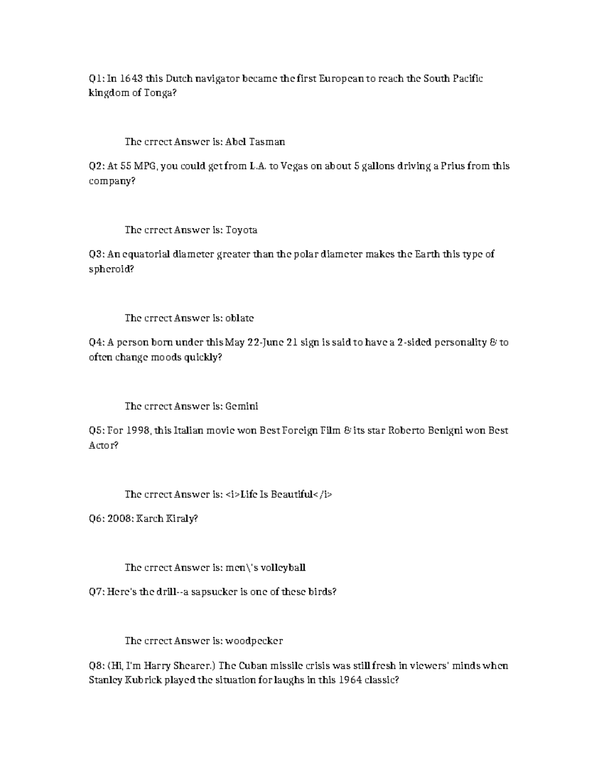 5 Lessons for OXMM - PPT DE CLASE - Q1: In 1643 this Dutch navigator ...