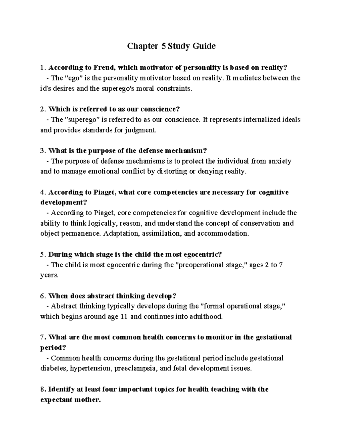 Chapter 5 study Guide - FA Davis Basic Nursing - Chapter 5 Study Guide ...