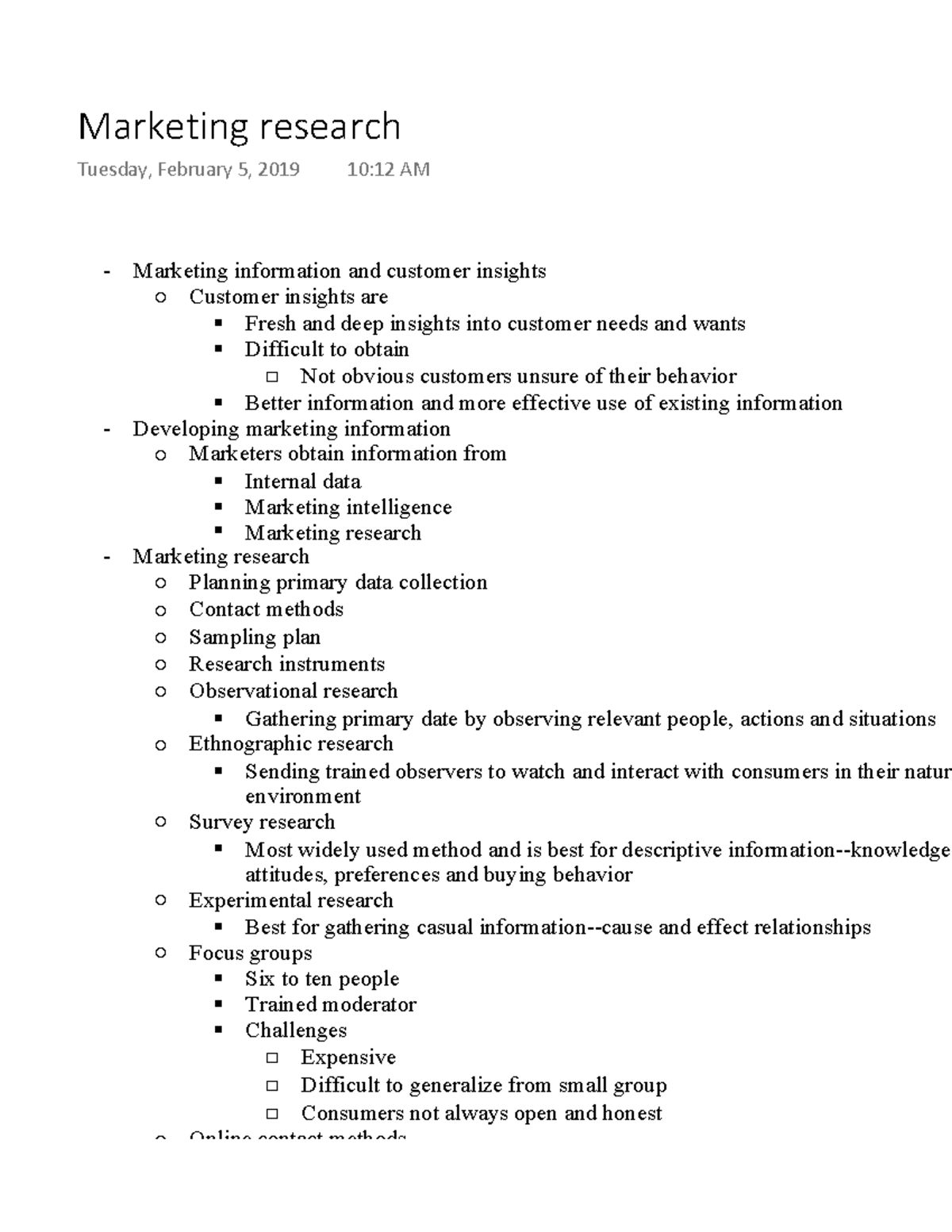 Marketing research - Lecture notes Chapter 4 - Warning: TT: undefined ...