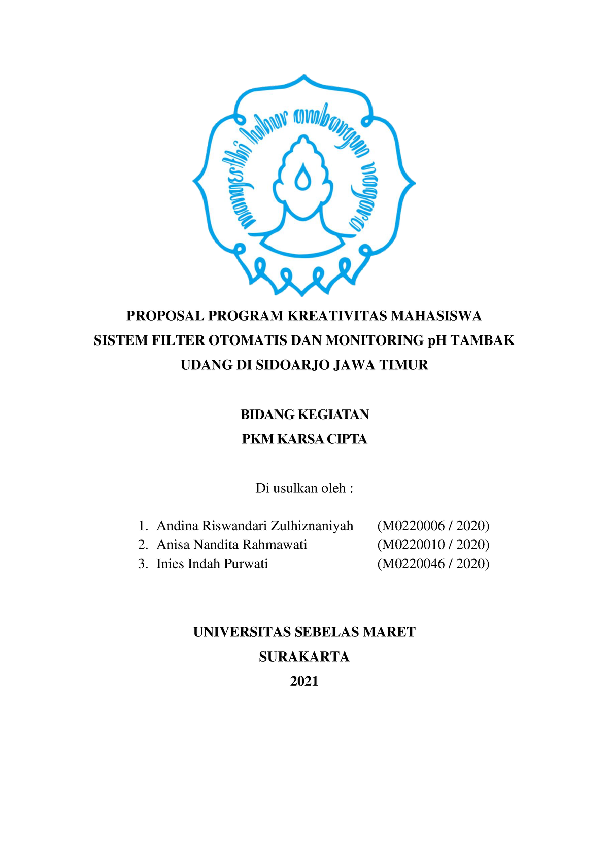 Proposal Program Kreativitas Mahasiswa - PROPOSAL PROGRAM KREATIVITAS ...