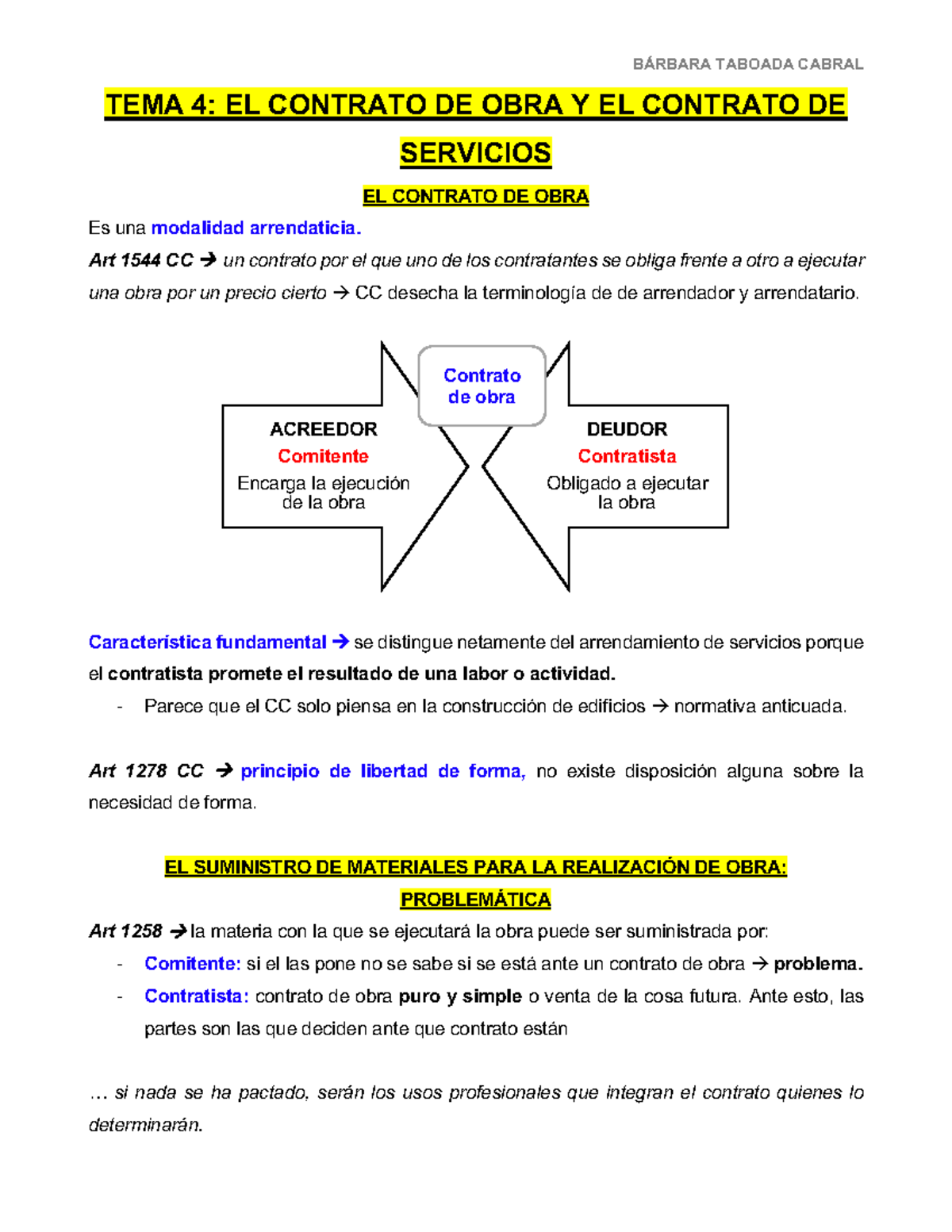 TEMA 4 - EL Contrato DE OBRA Y EL Contrato DE Servicios - Derecho Civil ...