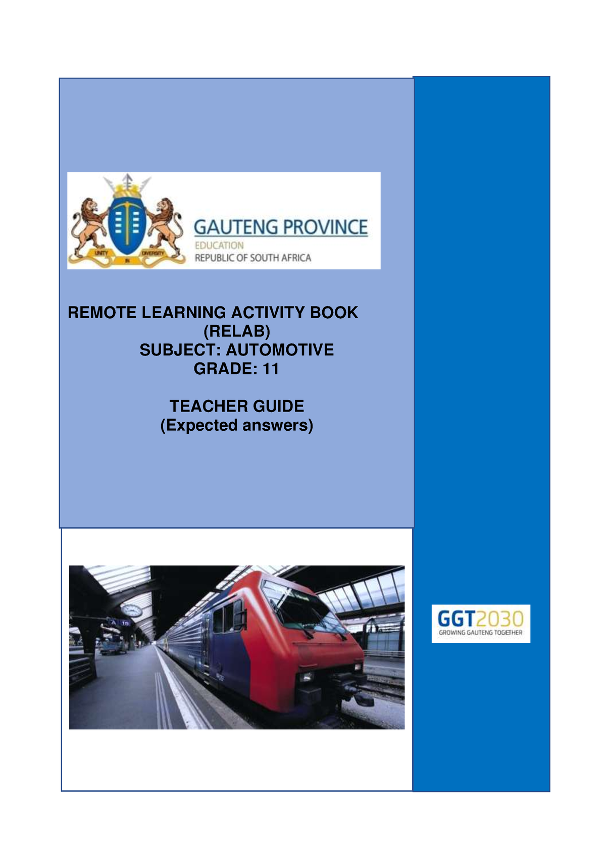 Gr 11 Auto Relab homework Teacher Guide - REMOTE LEARNING ACTIVITY BOOK ...