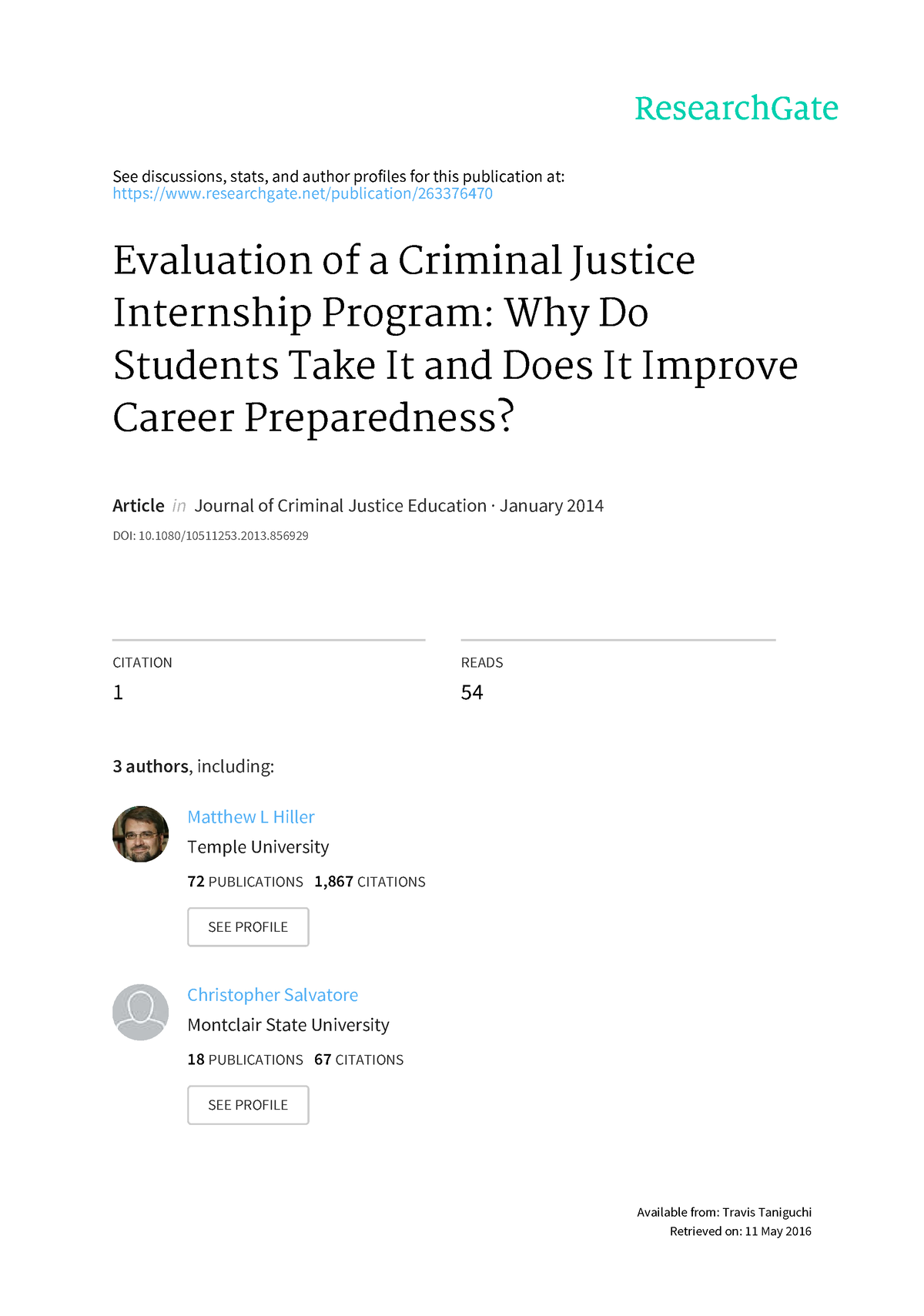 Document - Criminology - See discussions, stats, and author profiles ...