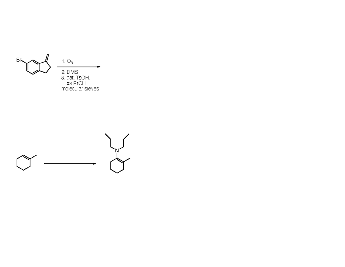 Exam+2+Review+Sp24+Final - CHEM 2320 - 1. O 3 2. DMS cat. TsOH, xs PrOH ...