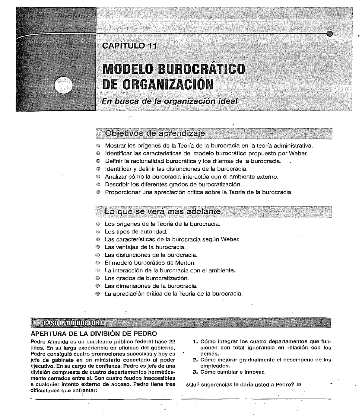 Teoria burocratica - assd - CAPÍTULO 11 . MODELO BUROCRATICO | DE  ORGANIZACIÓN En busca de la - Studocu