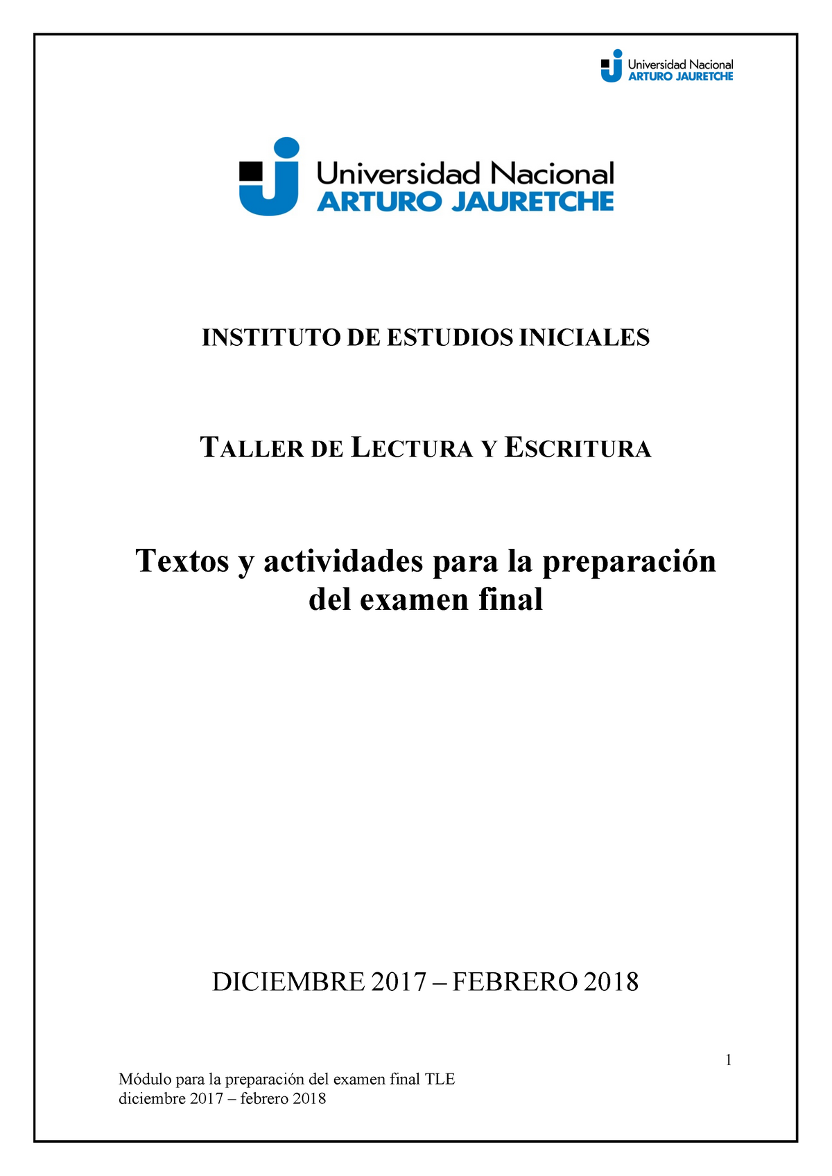 Textos Y Actividades Para La Preparación Del Examen Final - DICIEMBRE ...